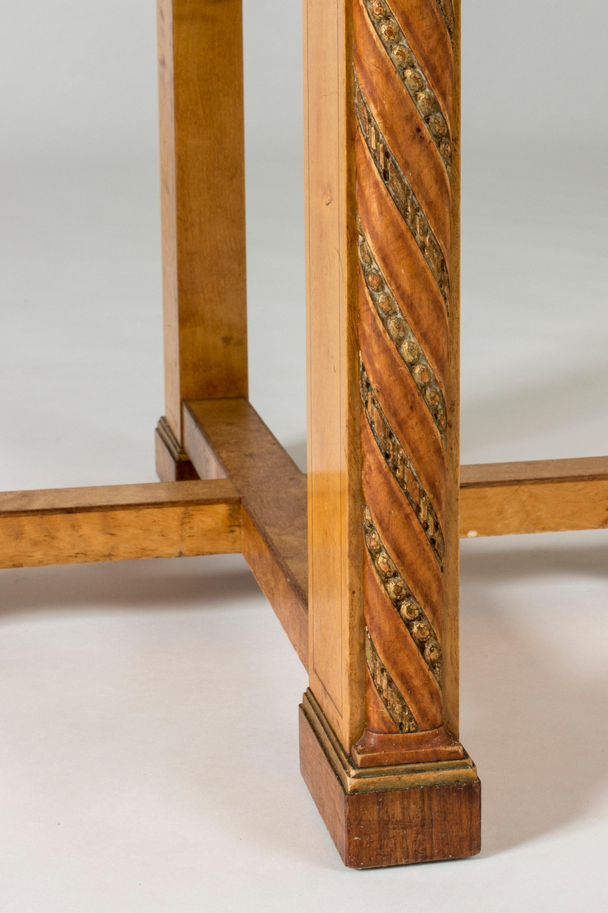 Early 20th Century Birch Root Occasional Table by Otto and David Wretling, Sweden, 1920s