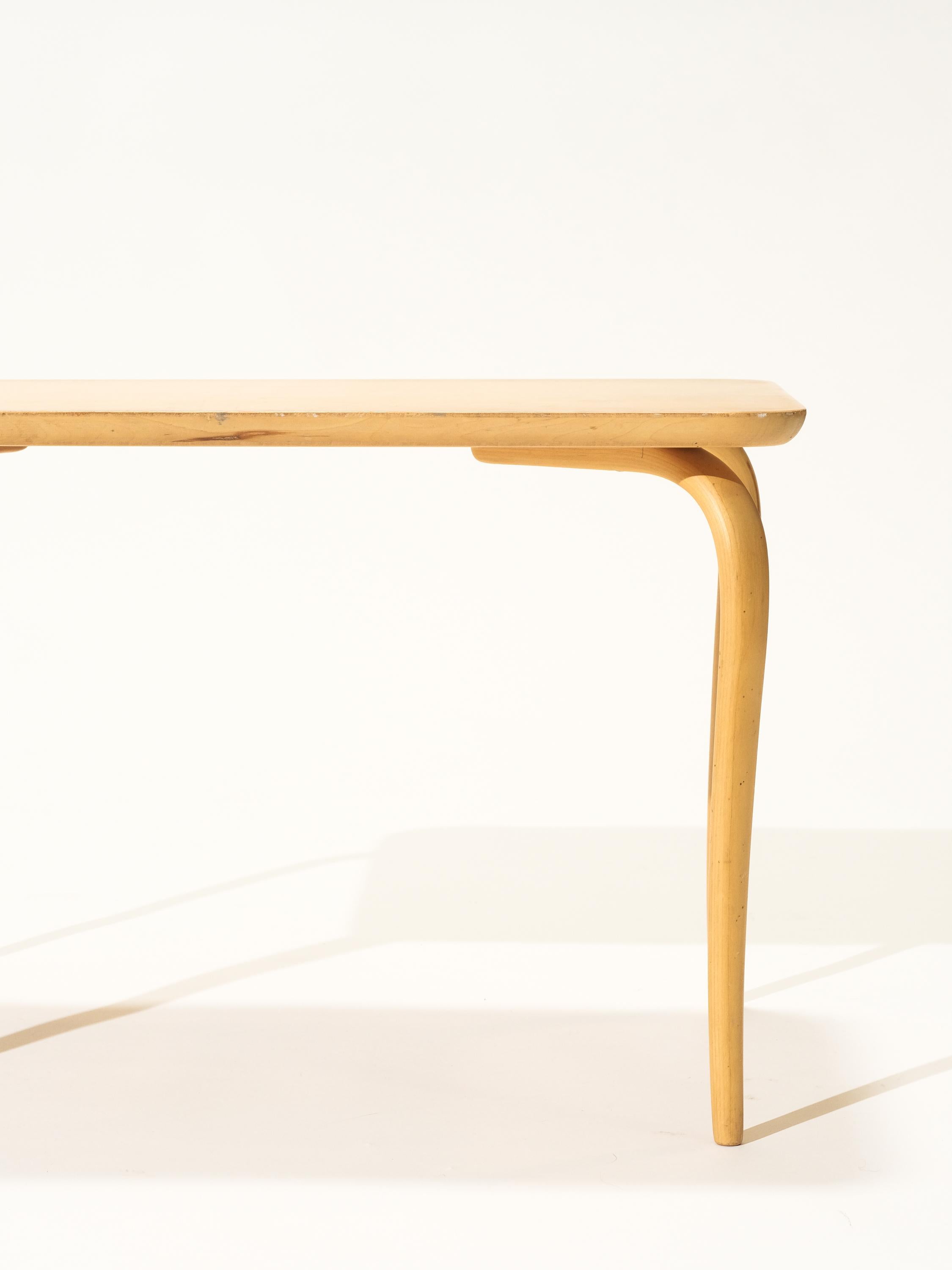 Scandinavian Modern Birch Side Table “Annika” by Bruno Mathsson for Karl Mathsson, Sweden, 1960s For Sale