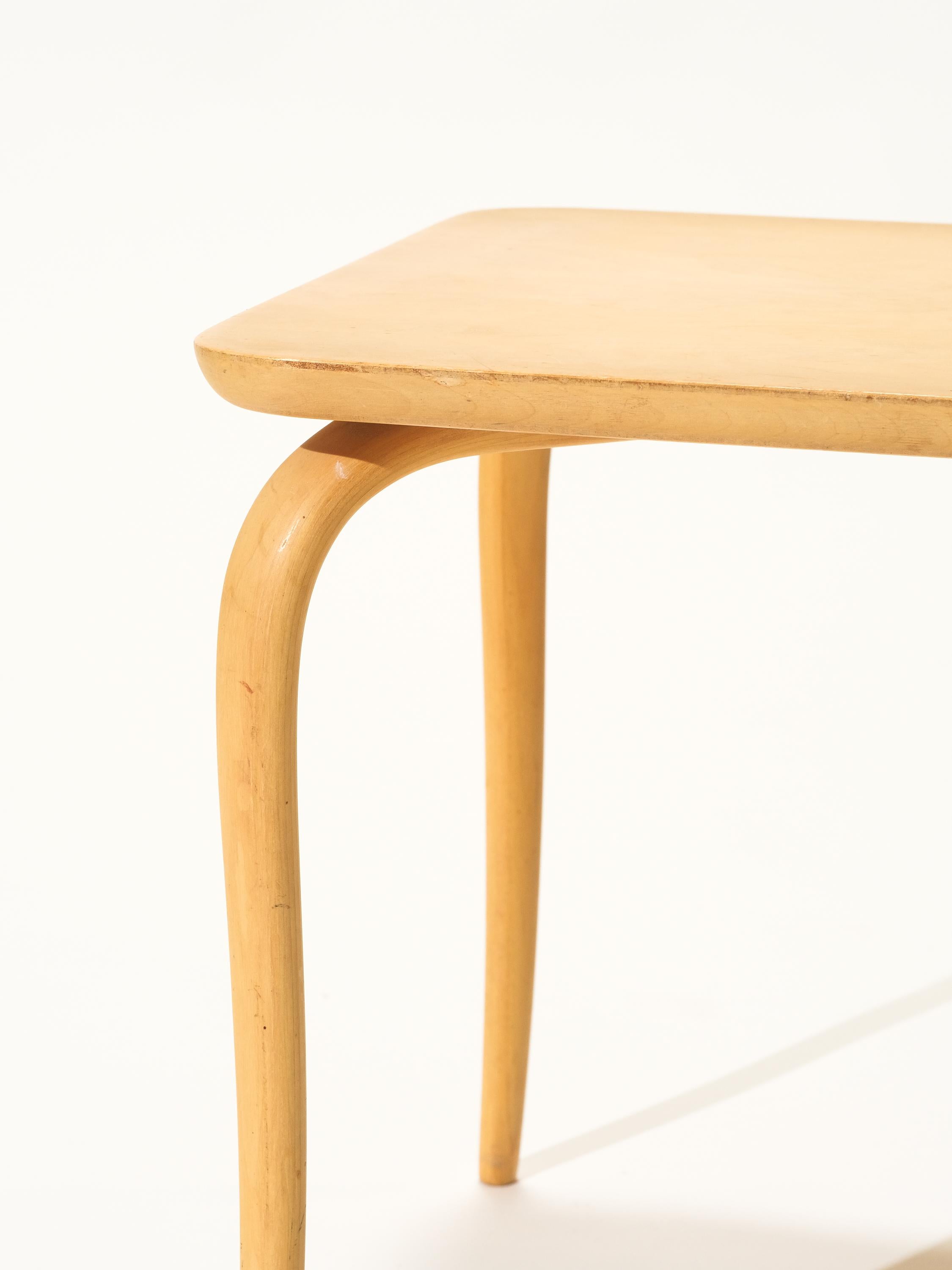 Birch Side Table “Annika” by Bruno Mathsson for Karl Mathsson, Sweden, 1960s For Sale 1