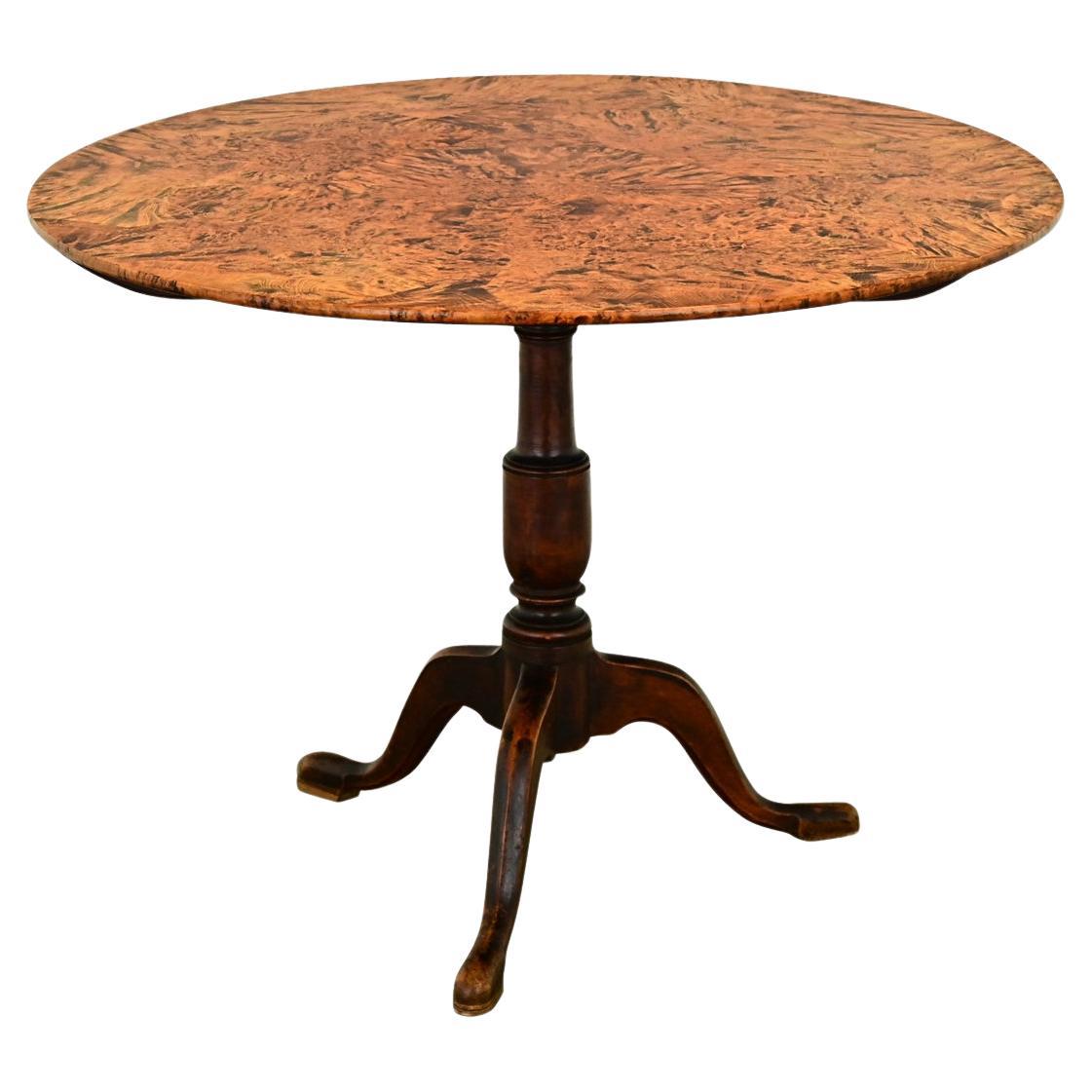 Birch Tilt-Top Dining Table For Sale