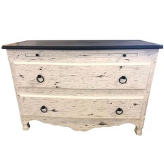 Birch Two-Drawer Chest with Slide