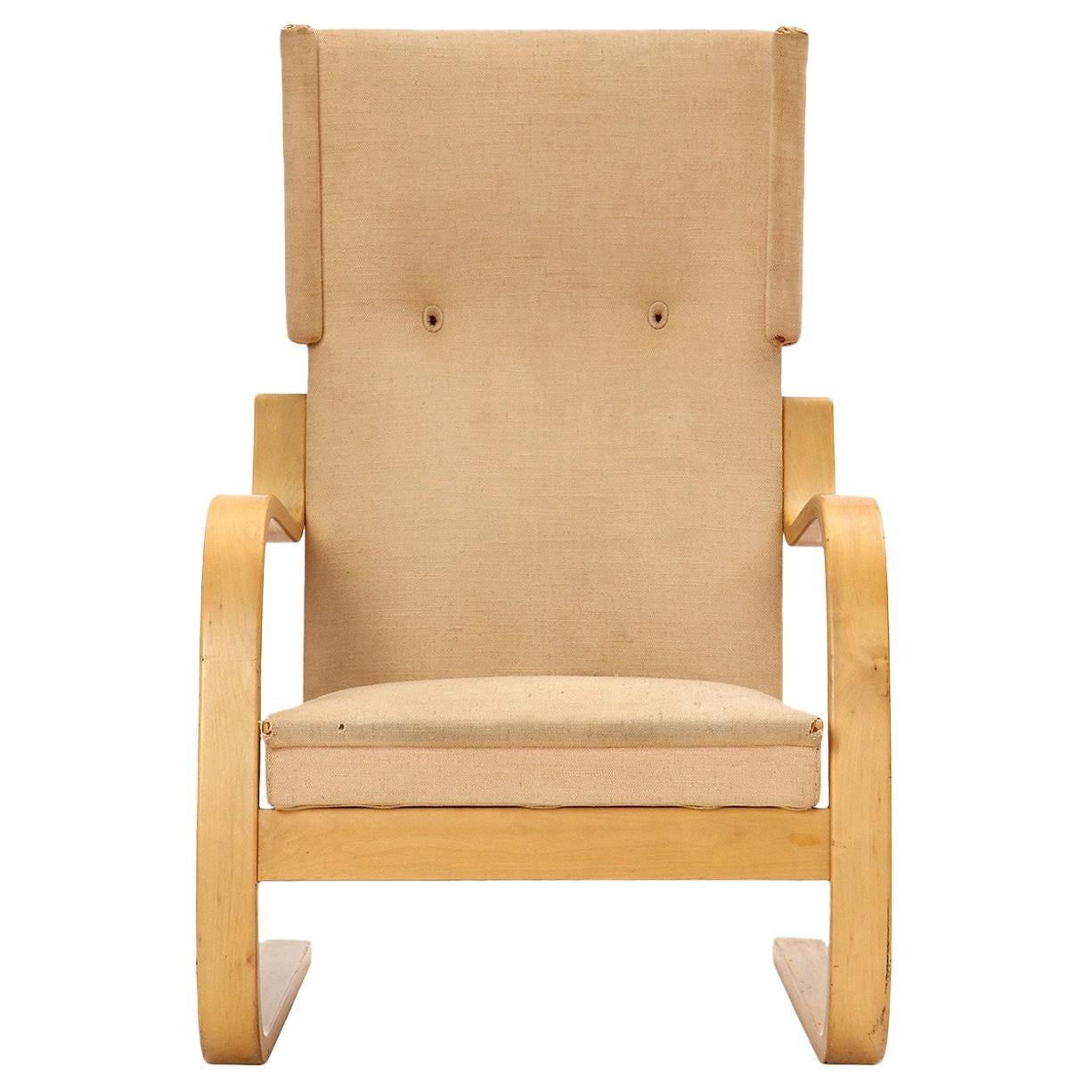 Fauteuil de salon Wingback en bouleau d'Alvar Aalto pour Artek