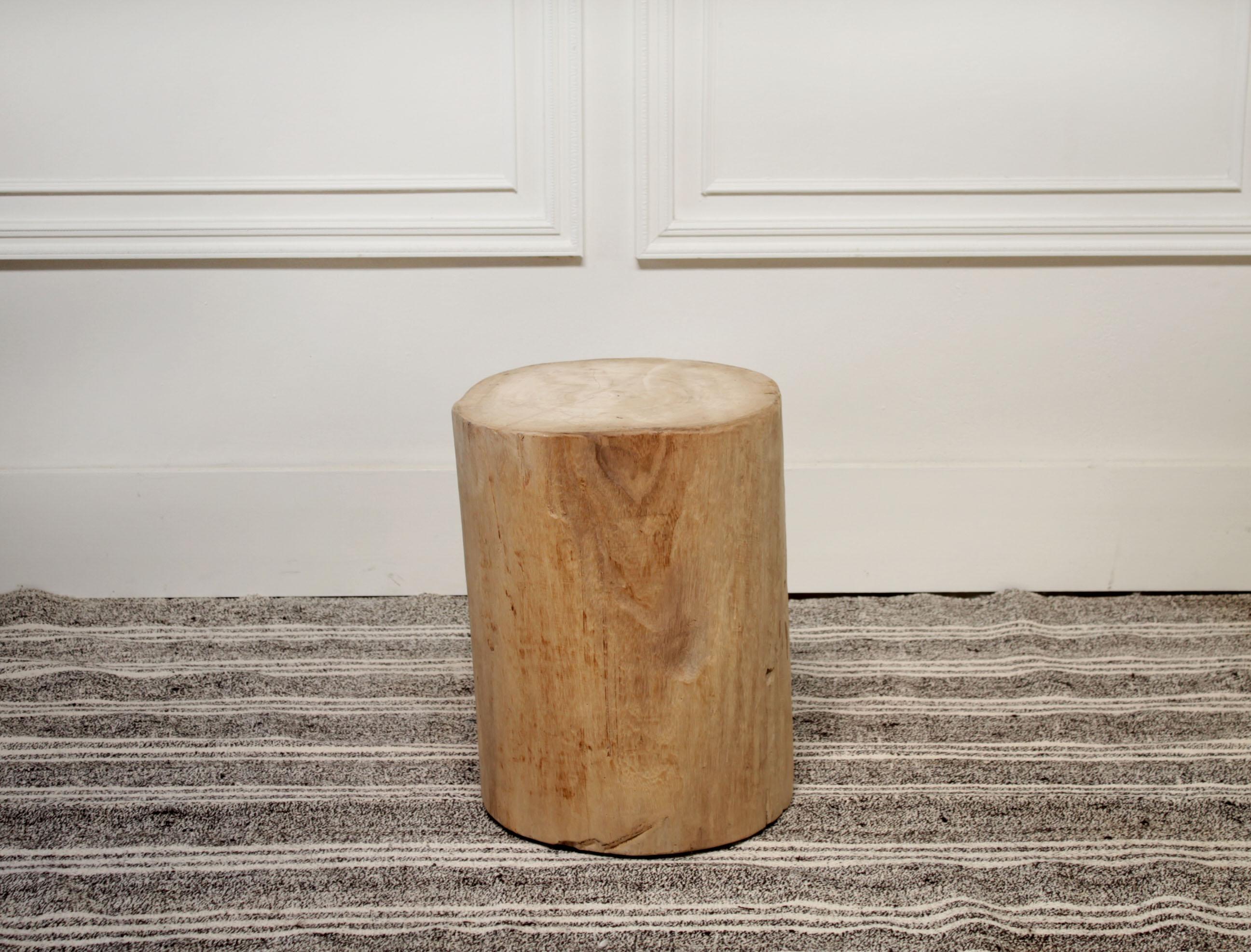 Birch wood tree stump base for side table or stool beautiful smooth top with rustic sides, these are great for a side table or can be used for seating in any room. These are raw wood, they do not have any finish, or coloring.
Measures: 17.5