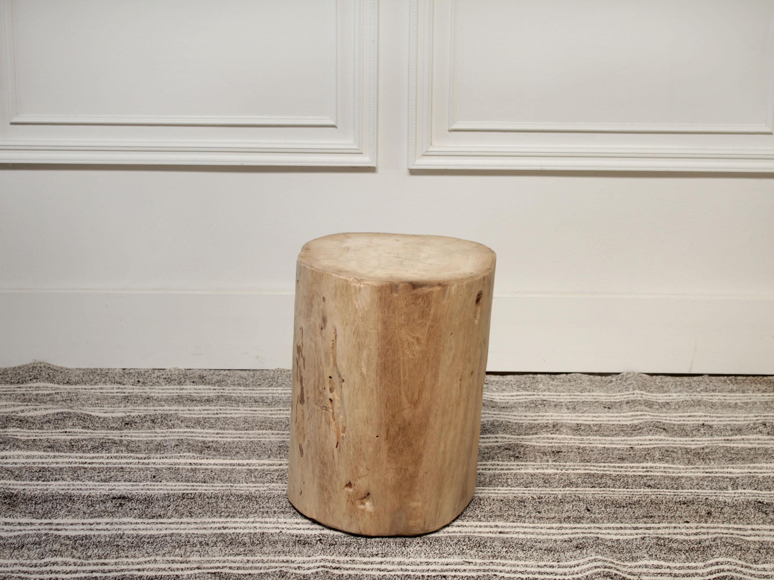 birch wood side table