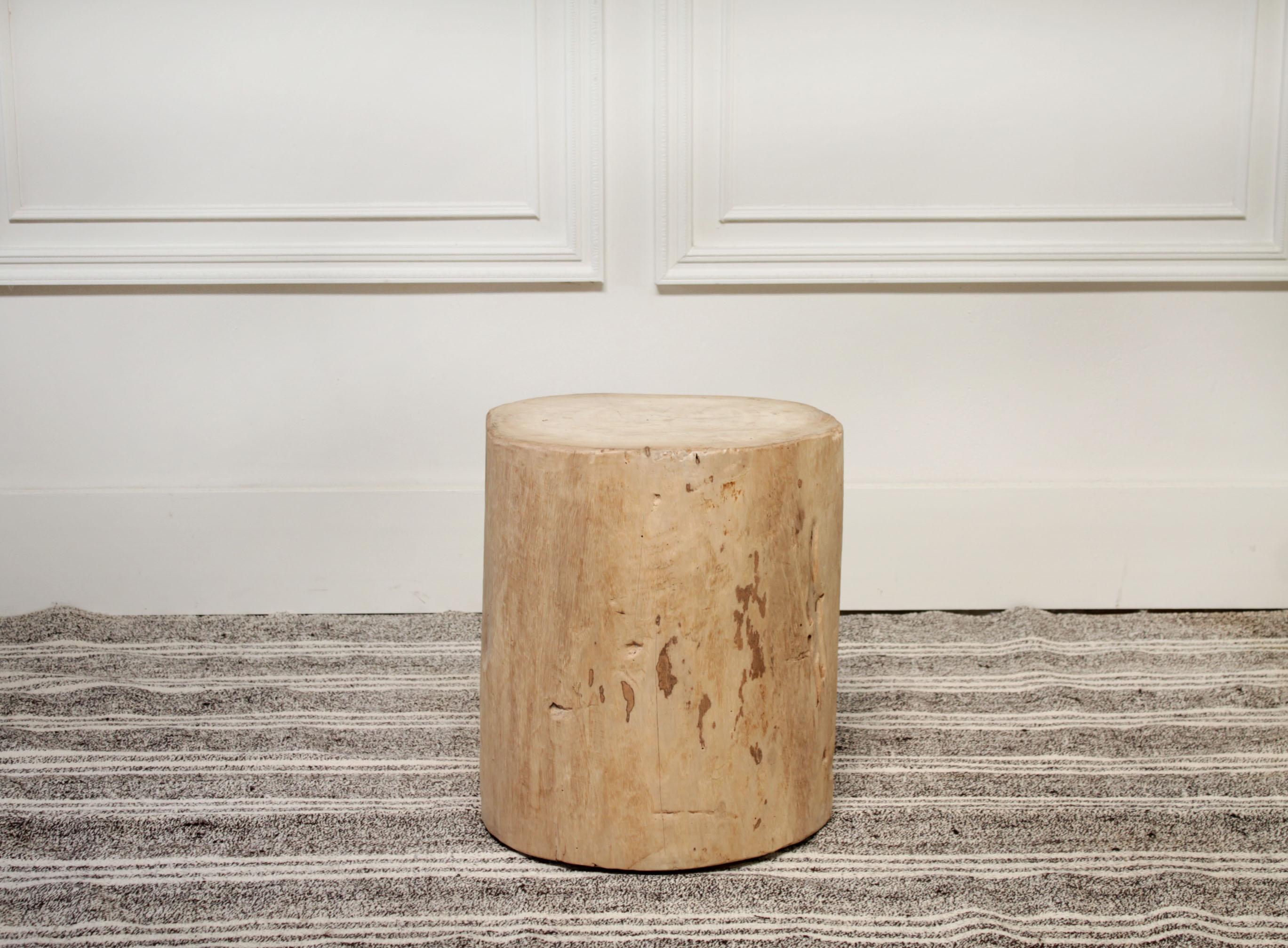 Birch Wood Tree Stump Base for Side Table or Stool 2