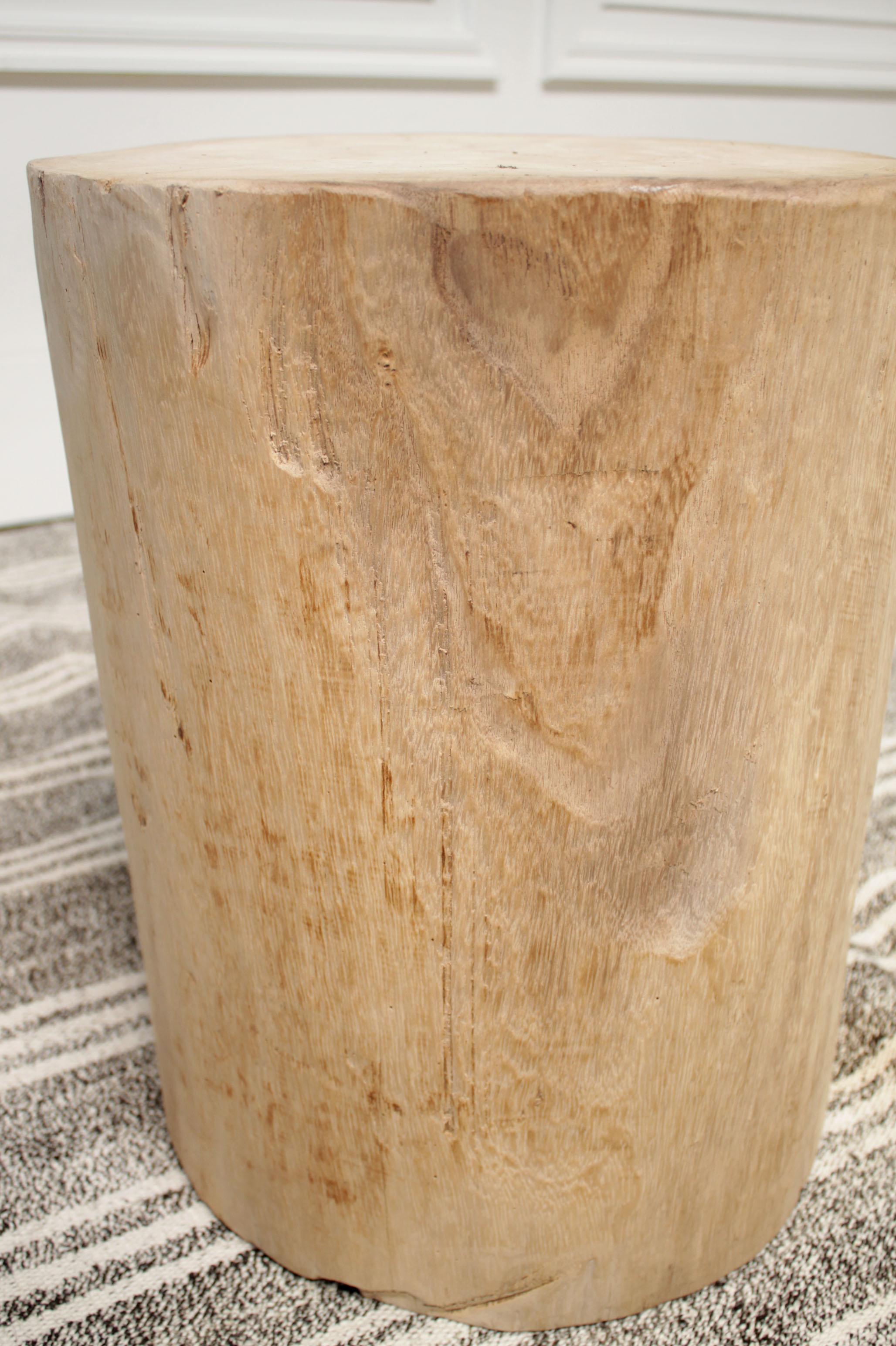 Birch Wood Tree Stump Base for Side Table or Stool 3