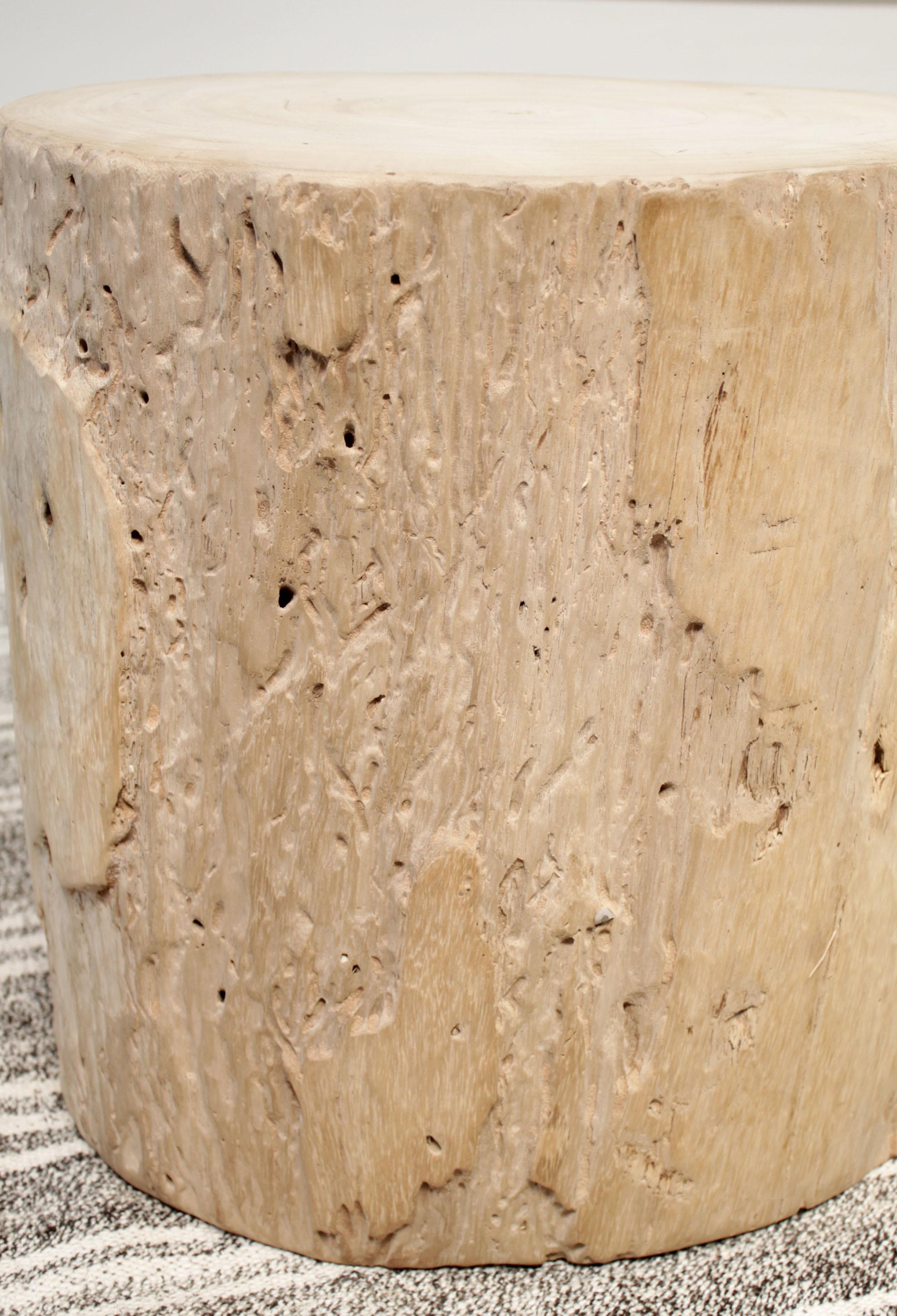 Birch Wood Tree Stump Base for Side Table or Stool 2