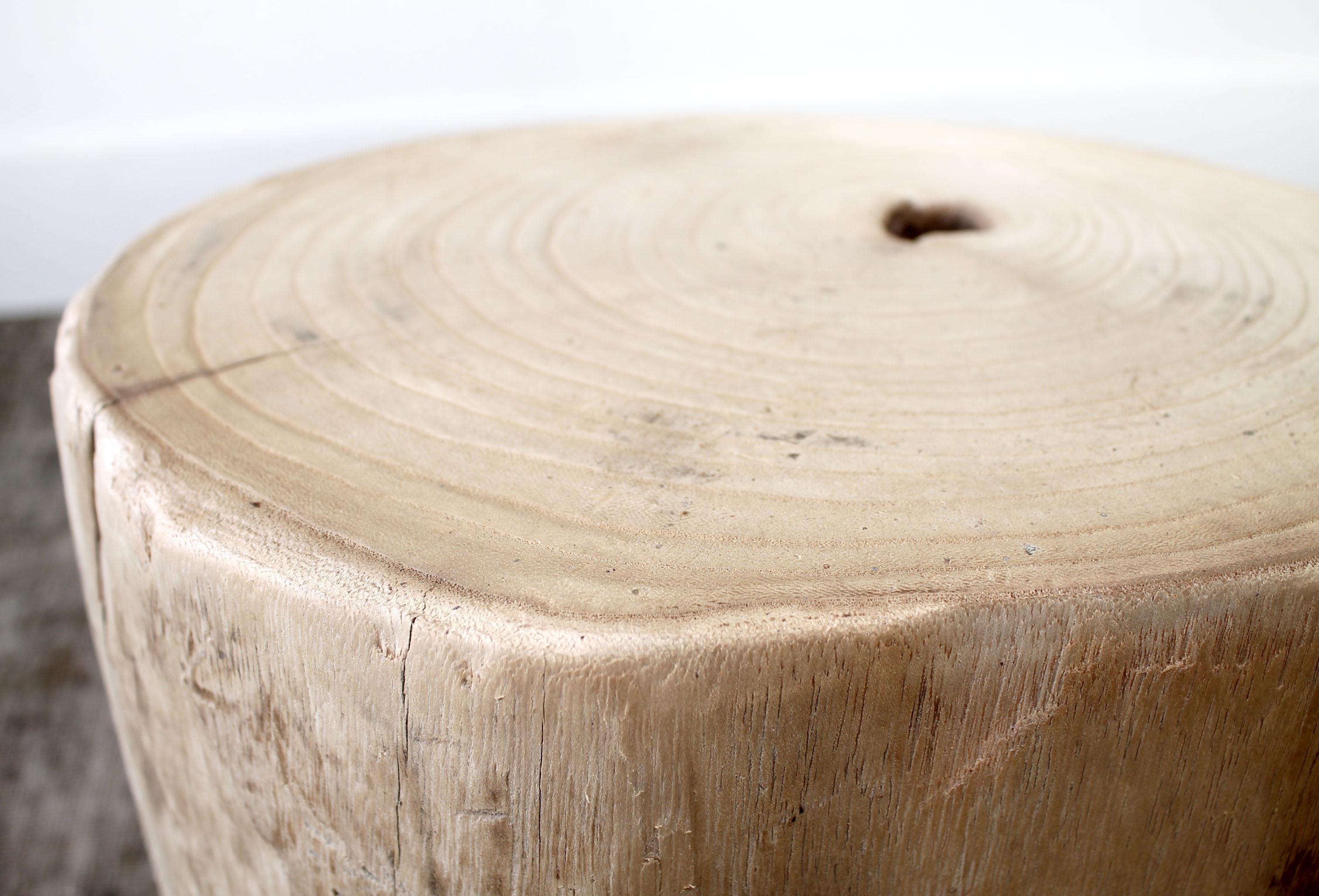 Birch Wood Tree Stump Base for Side Table or Stool 2