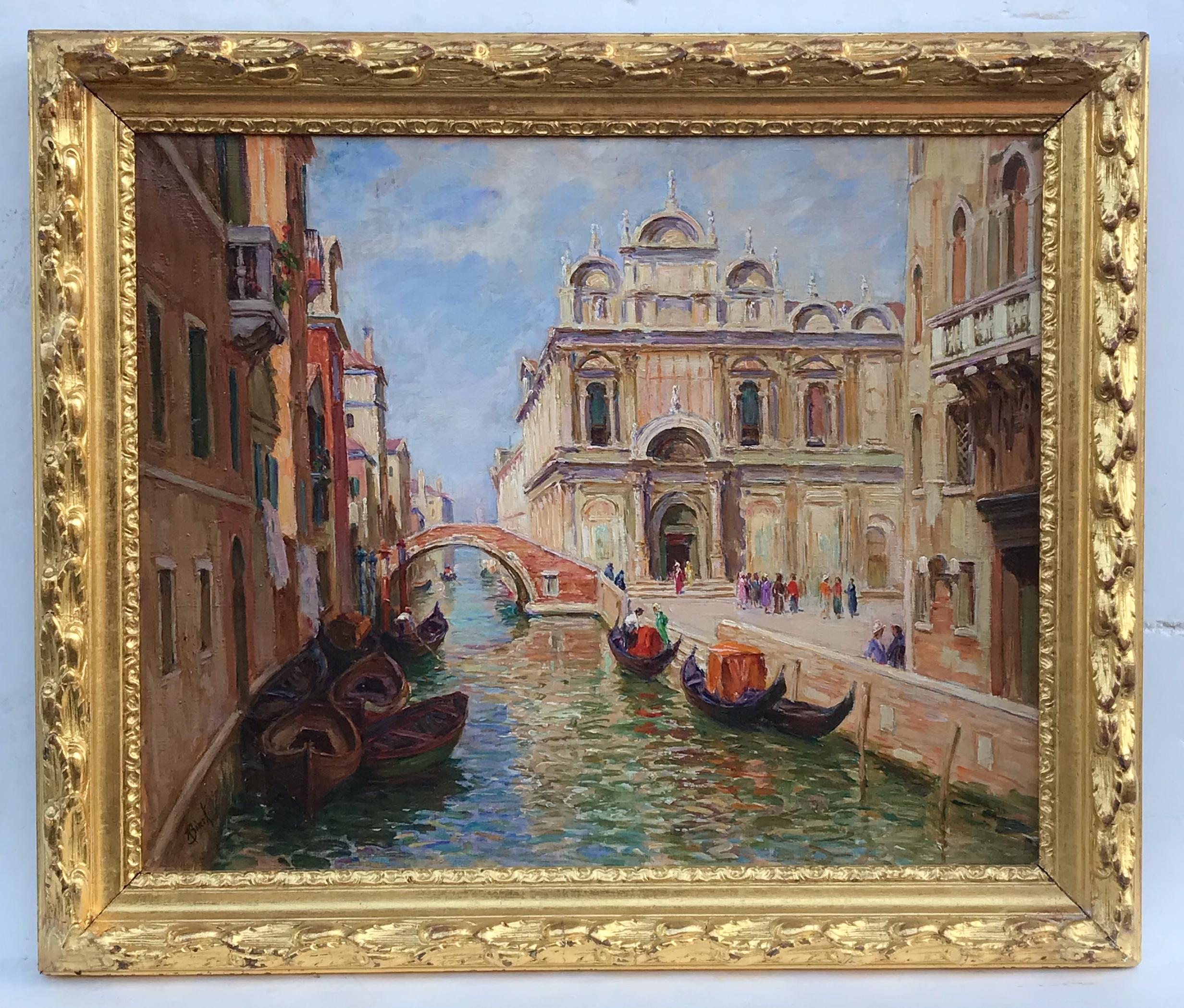 Venedig, Kanal und Figuren