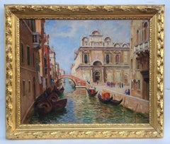 Venise, canal et personnages