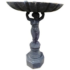 Bird Bath Cast Iron with Cherub