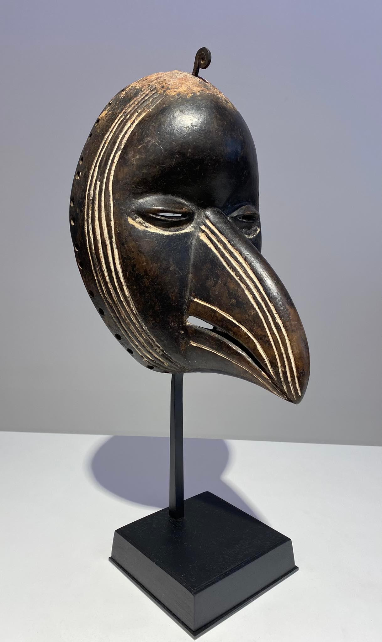 Ivoriano Maschera a becco d'uccello della tribù Dan Costa d'Avorio Liberia Diomandé African Tribal Art in vendita