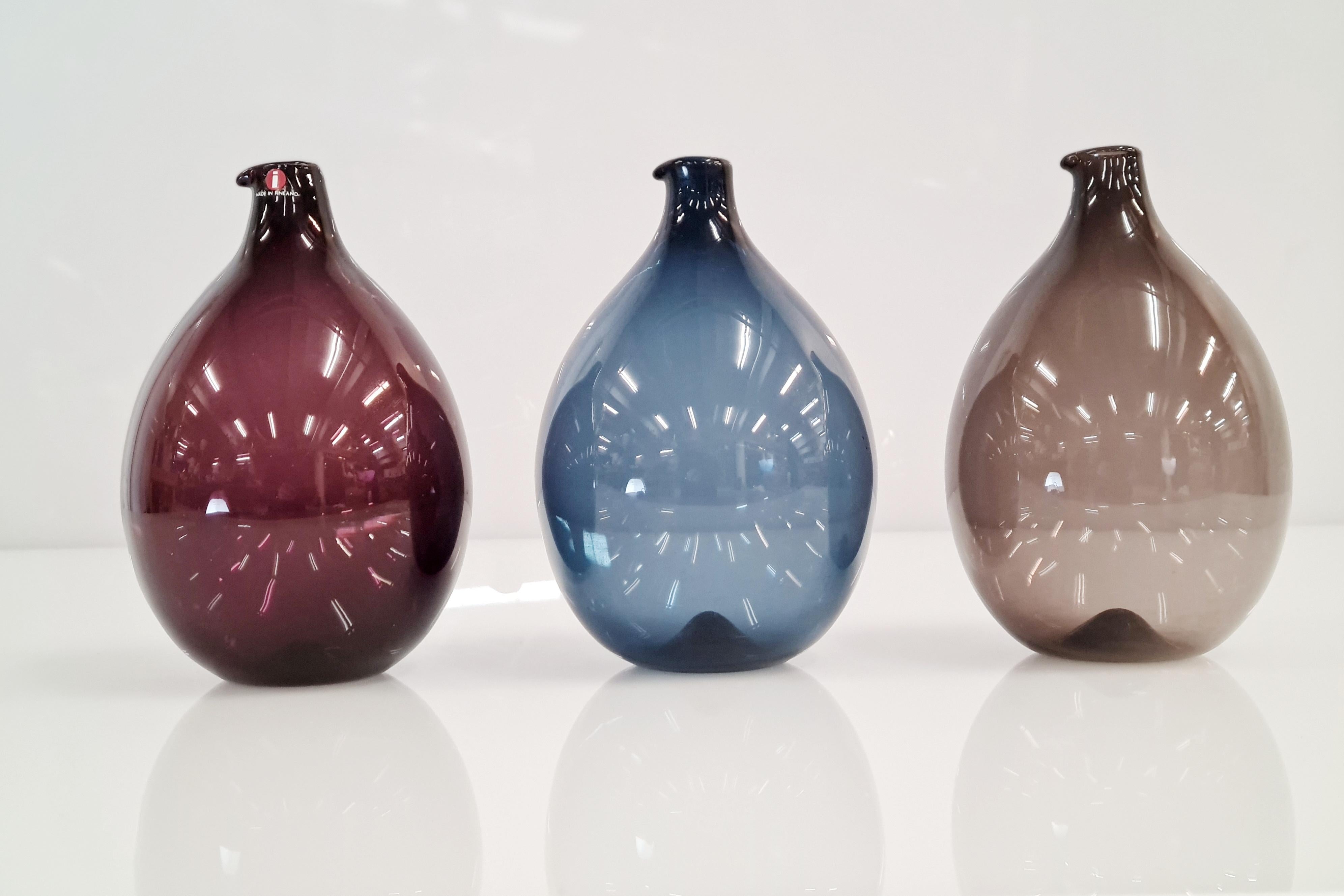 Scandinavian Modern Bird Bottles by Timo Sarpaneva for Iittala, 1950s