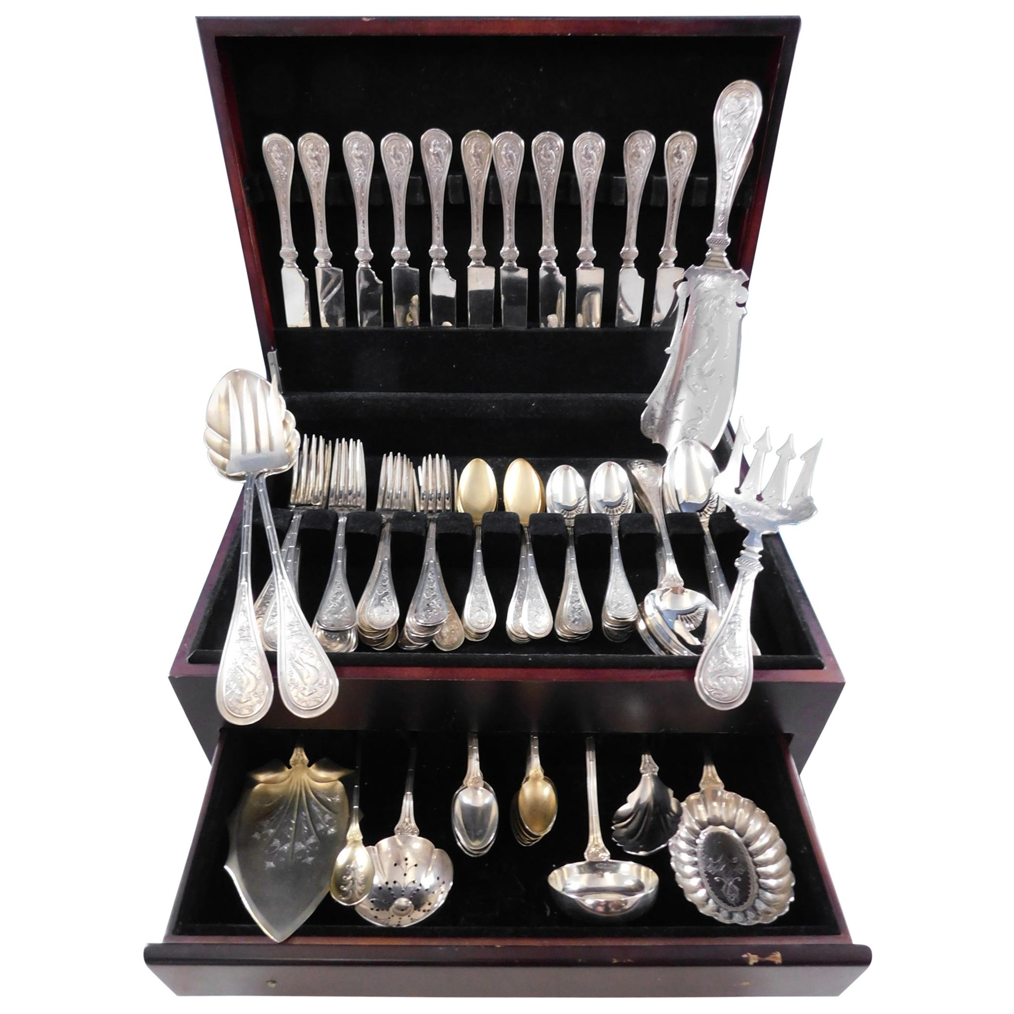Bird by Wendt Sterling Silver Flatware Set for 12 Service 106 Pieces Multi-Motif