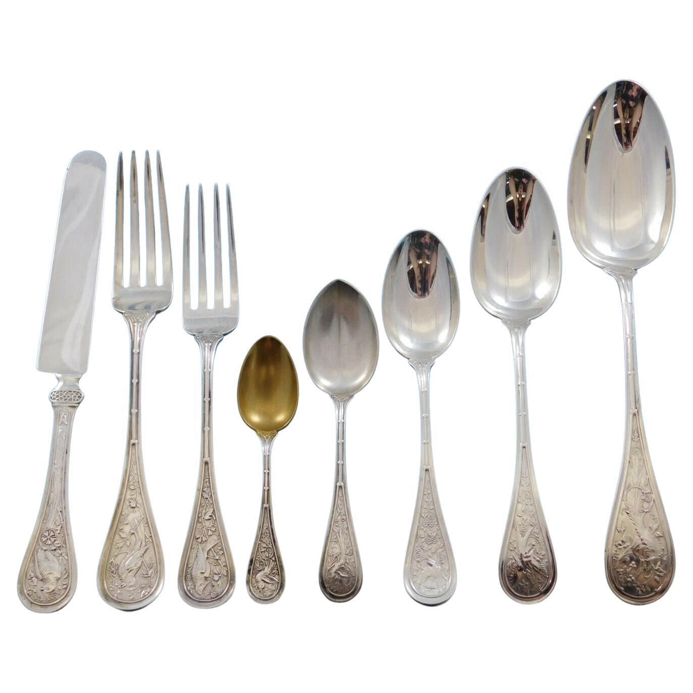 Ribbon by Wendt Sterling Silver Flatware Service for 8 Set 49 Pieces ...