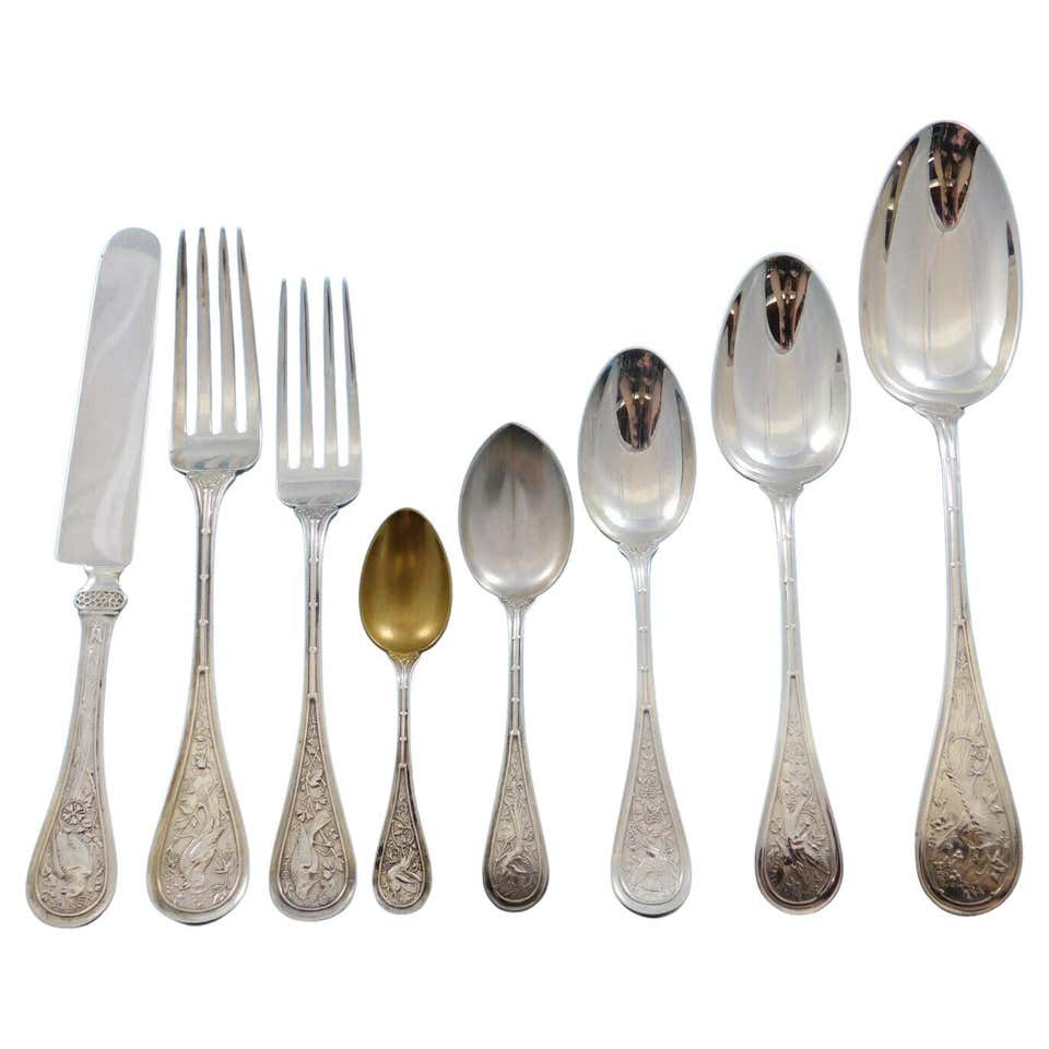 Ribbon by Wendt Sterling Silver Flatware Service for 8 Set 49 Pieces ...