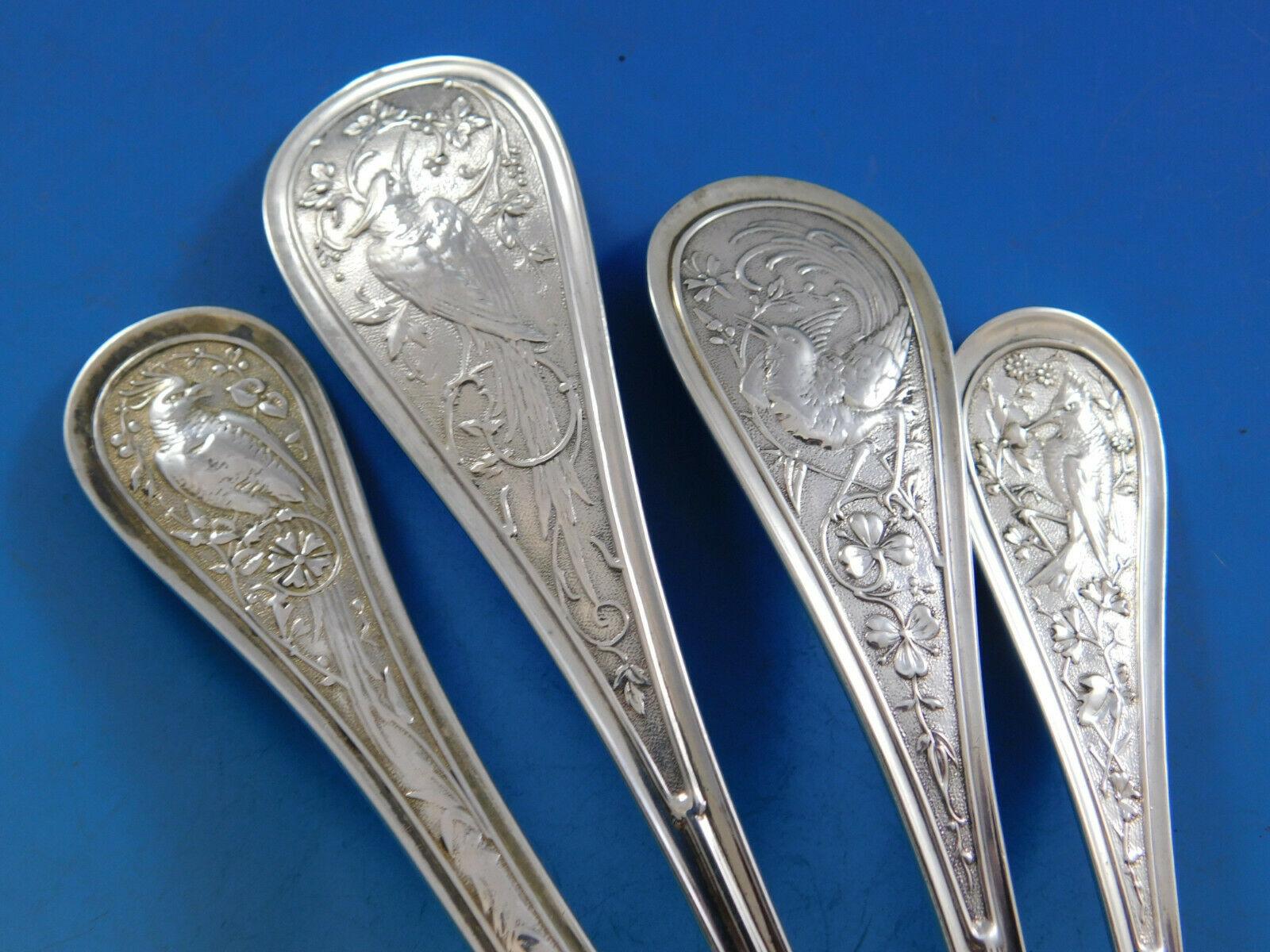 Bird by Wendt Sterling Silver Flatware Set for 8 Service 74 pieces Mult-motif In Excellent Condition In Big Bend, WI
