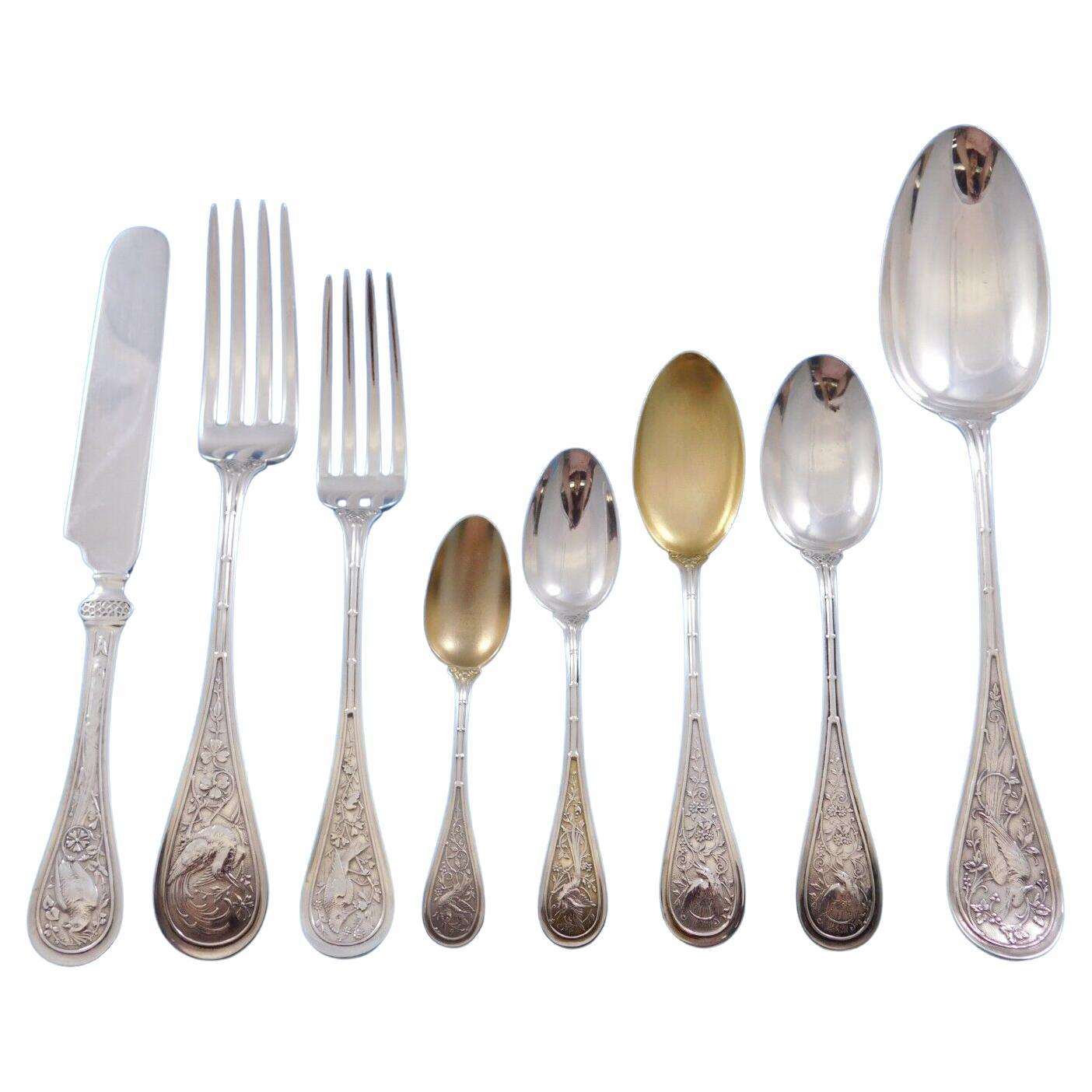 Bird by Wendt Sterling Silver Flatware Set for 8 Service 74 pieces Mult-motif