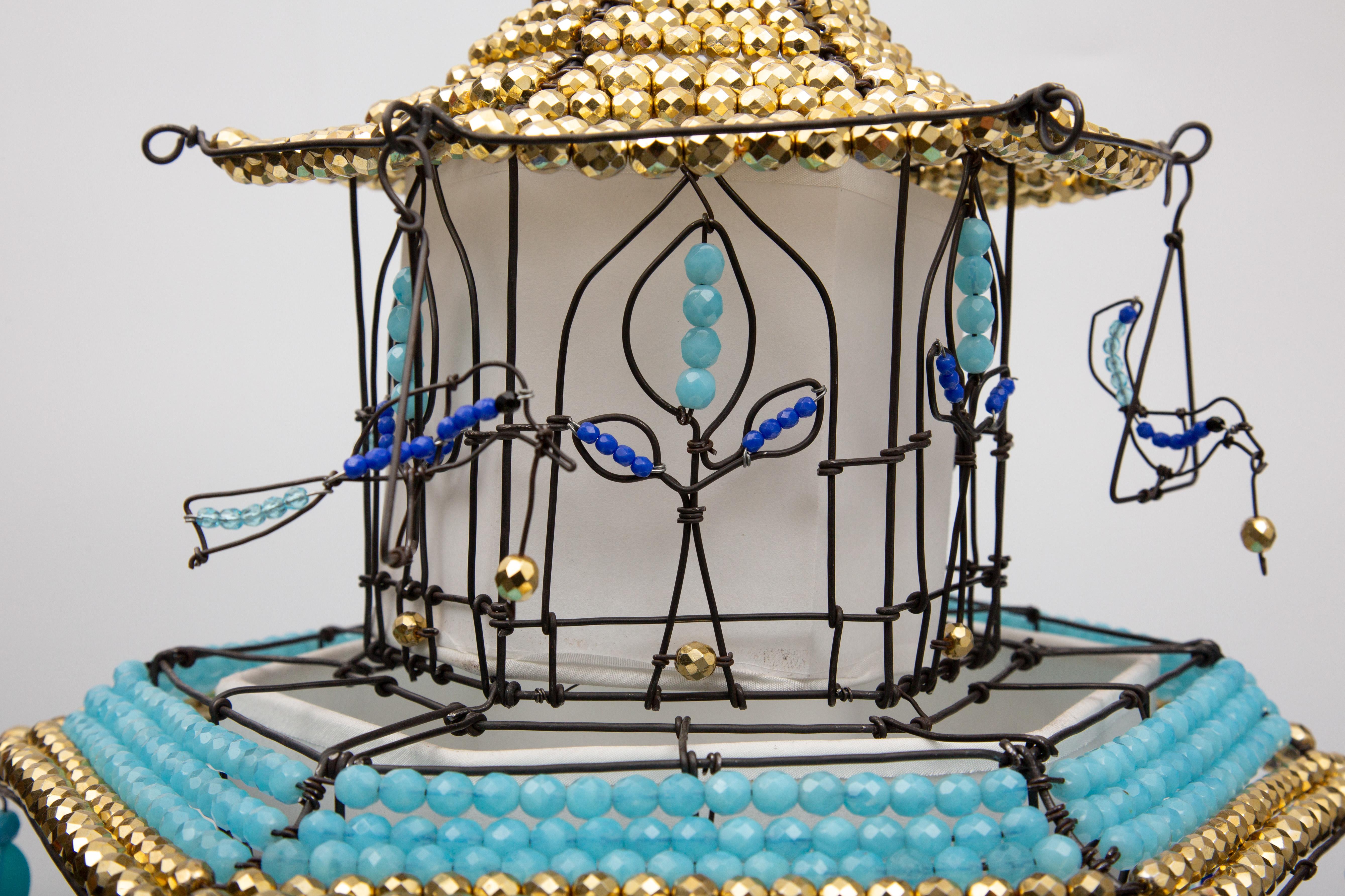 French Bird Cage Lantern by Marie Christophe For Sale