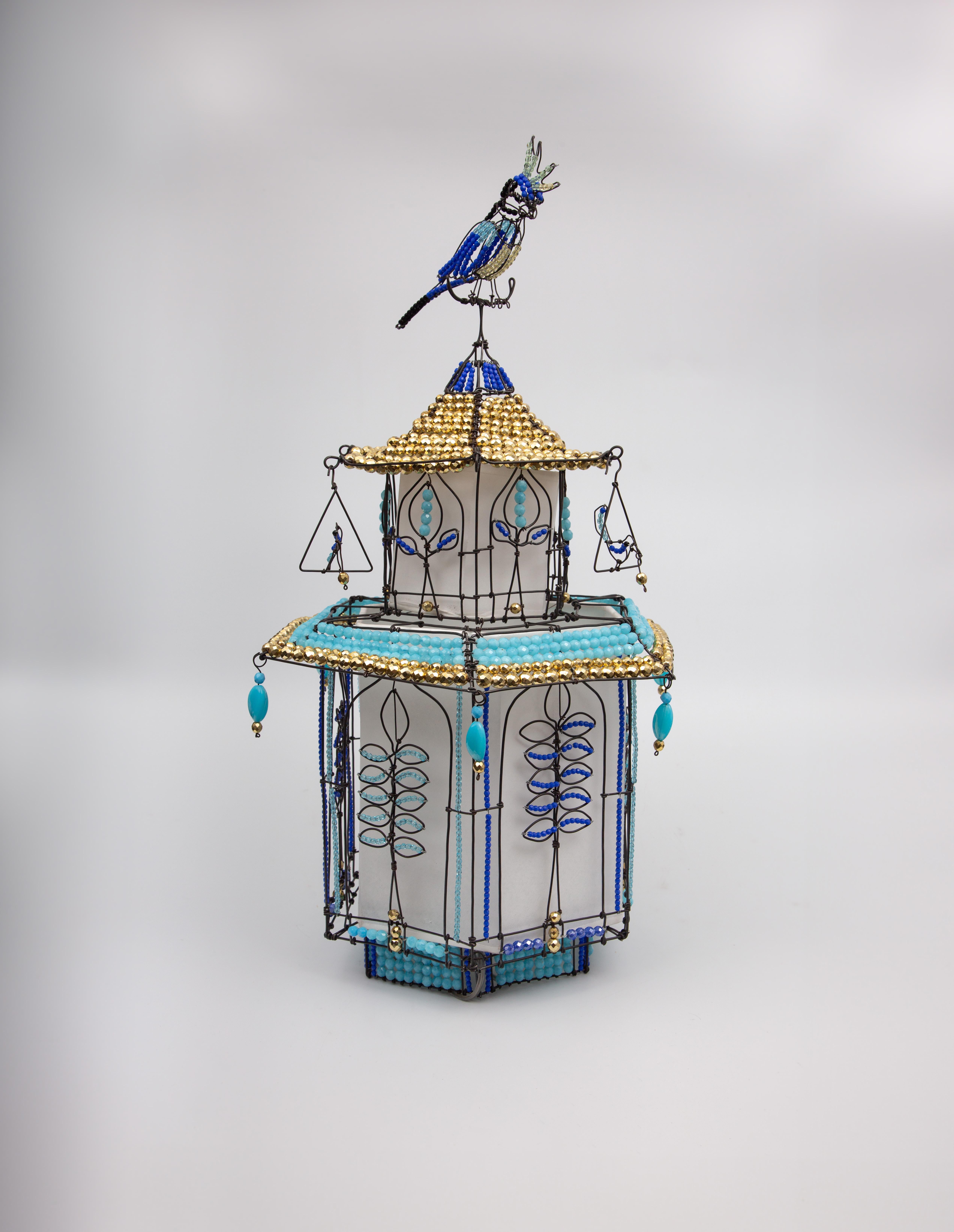 Bird Cage Lantern by Marie Christophe For Sale 1