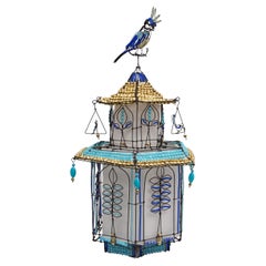 Retro Bird Cage Lantern by Marie Christophe