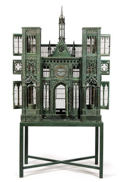 Bird Cage Mid-19th Century Voliere Cathedrale Notre Dame Neo-Gothic
