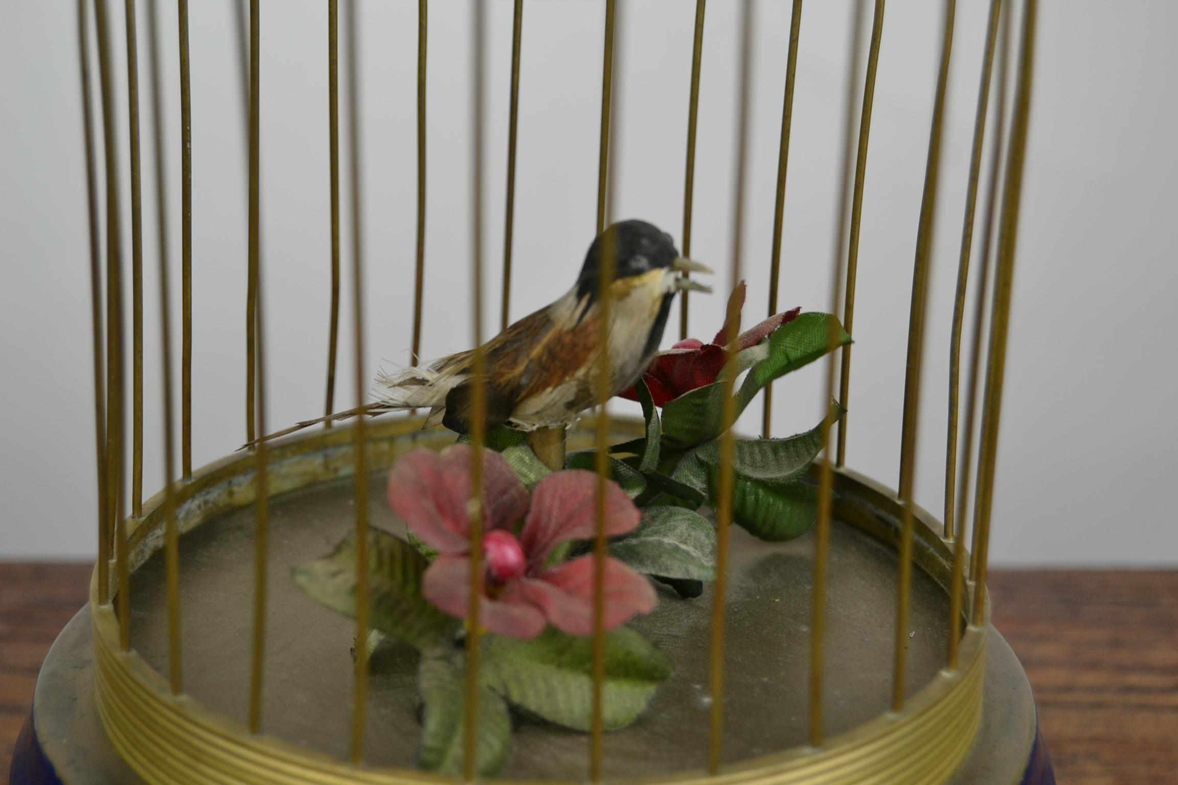 Bird Cage with Singing Bird Automaton, Europe, Mid-20th Century 5