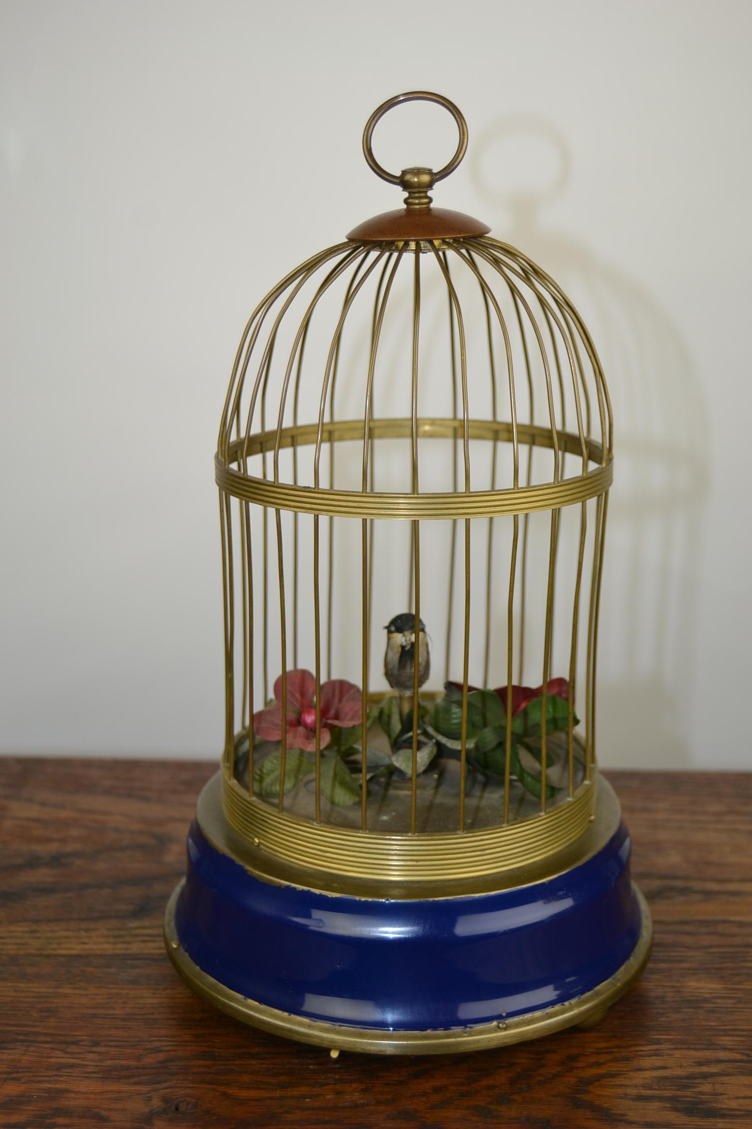 Bird Cage with Singing Bird Automaton, Europe, Mid-20th Century 6