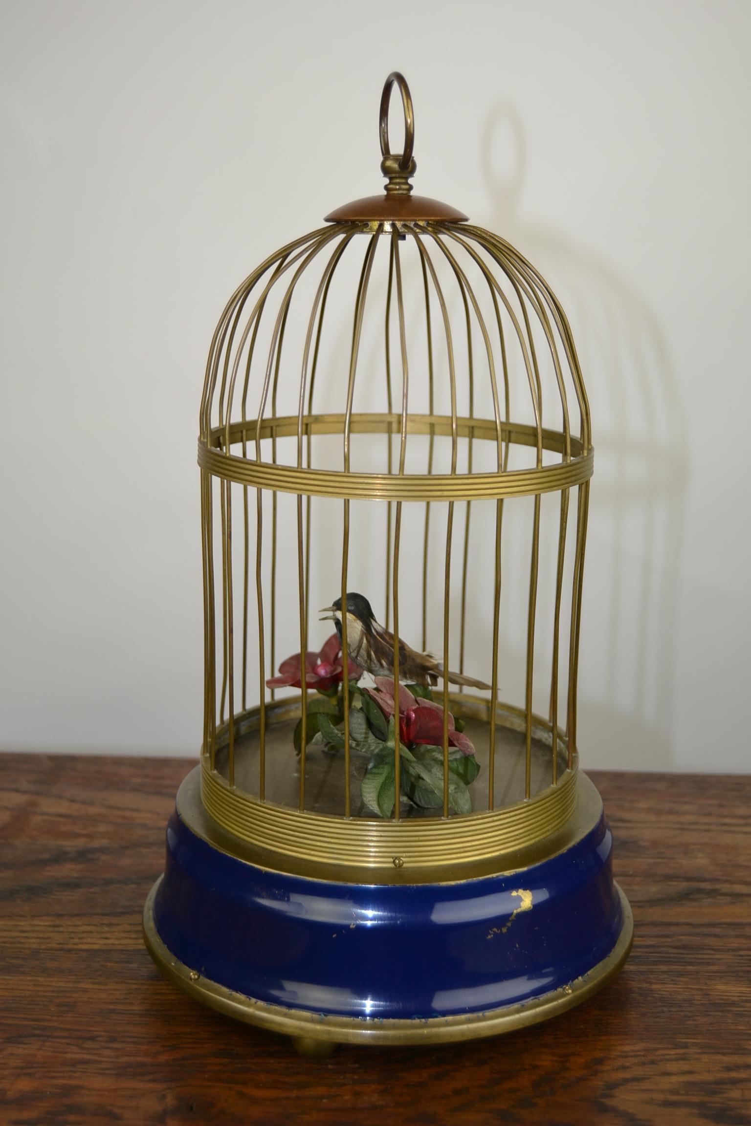 Bird Cage with Singing Bird Automaton, Europe, Mid-20th Century 10