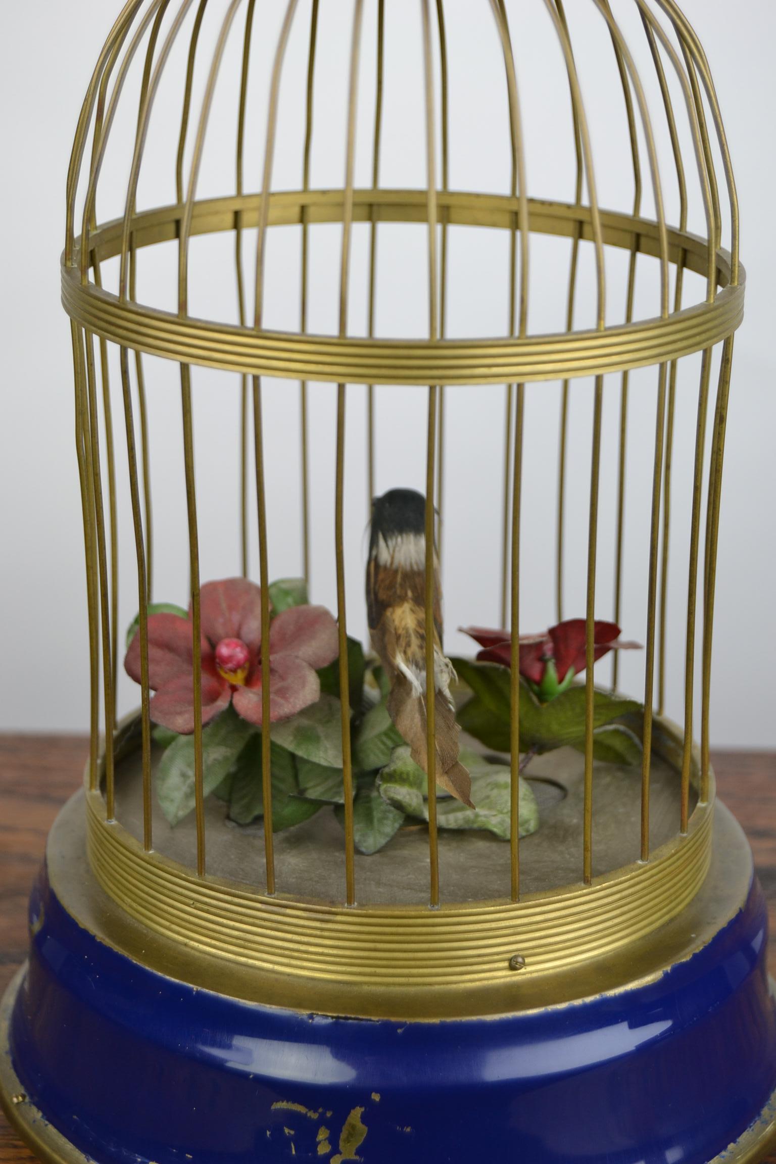 Bird Cage with Singing Bird Automaton, Europe, Mid-20th Century 11