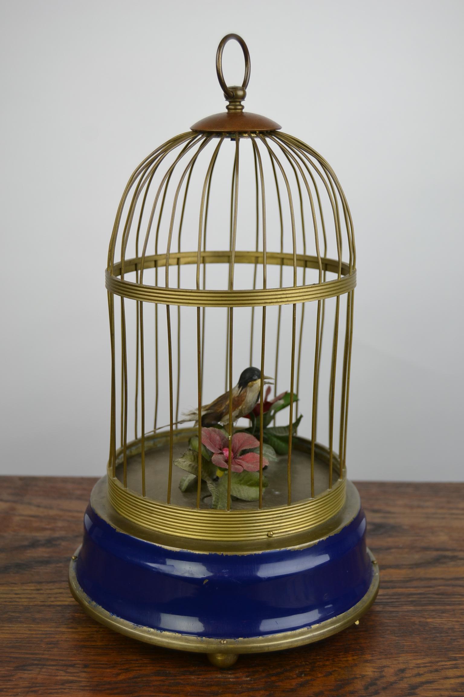 Bird Cage with Singing Bird Automaton, Europe, Mid-20th Century 12