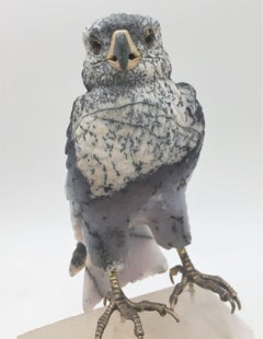 Bird Carved Stone Sculpture on Rock Crystal