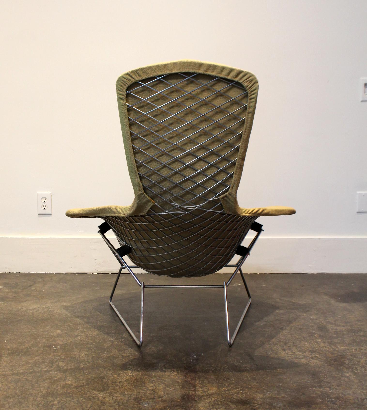 Steel Bird Chair and Ottoman by Harry Bertoia for Knoll