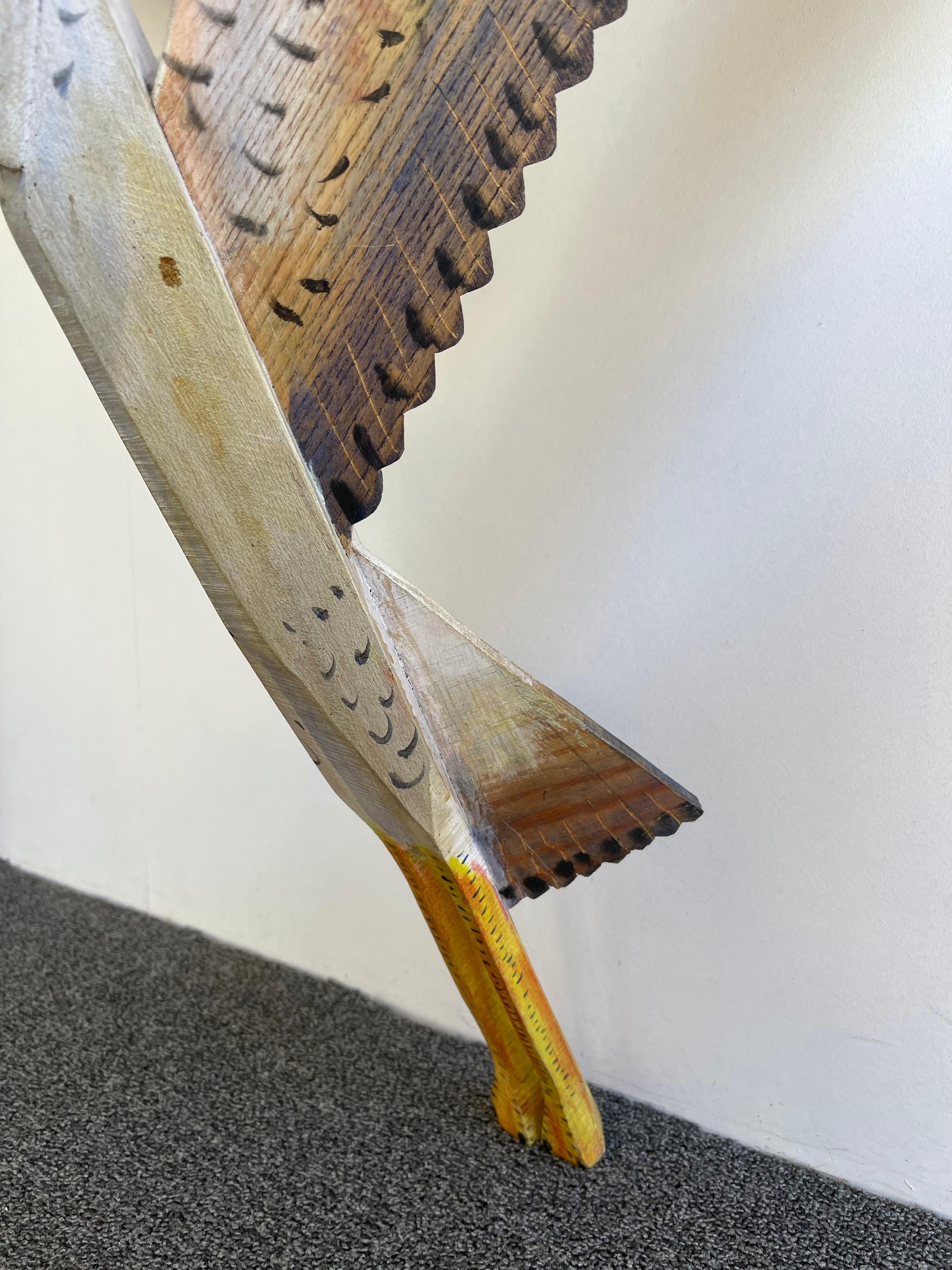 Bird Console Painted Wood by Gérard Rigot, France, 1980s 3
