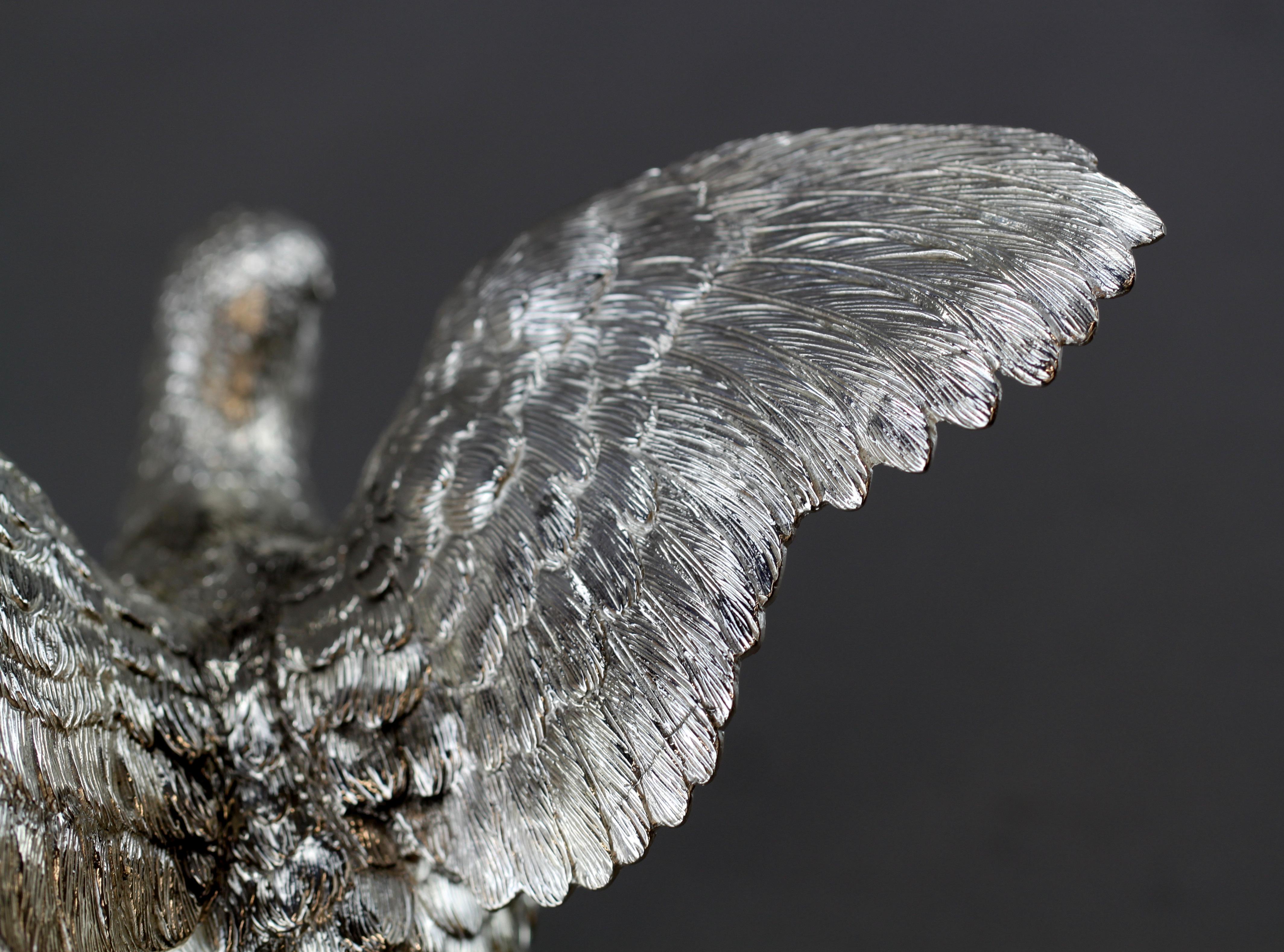 Bird Figurine, Silver, C J Vander LTD, U.K, 2018 4