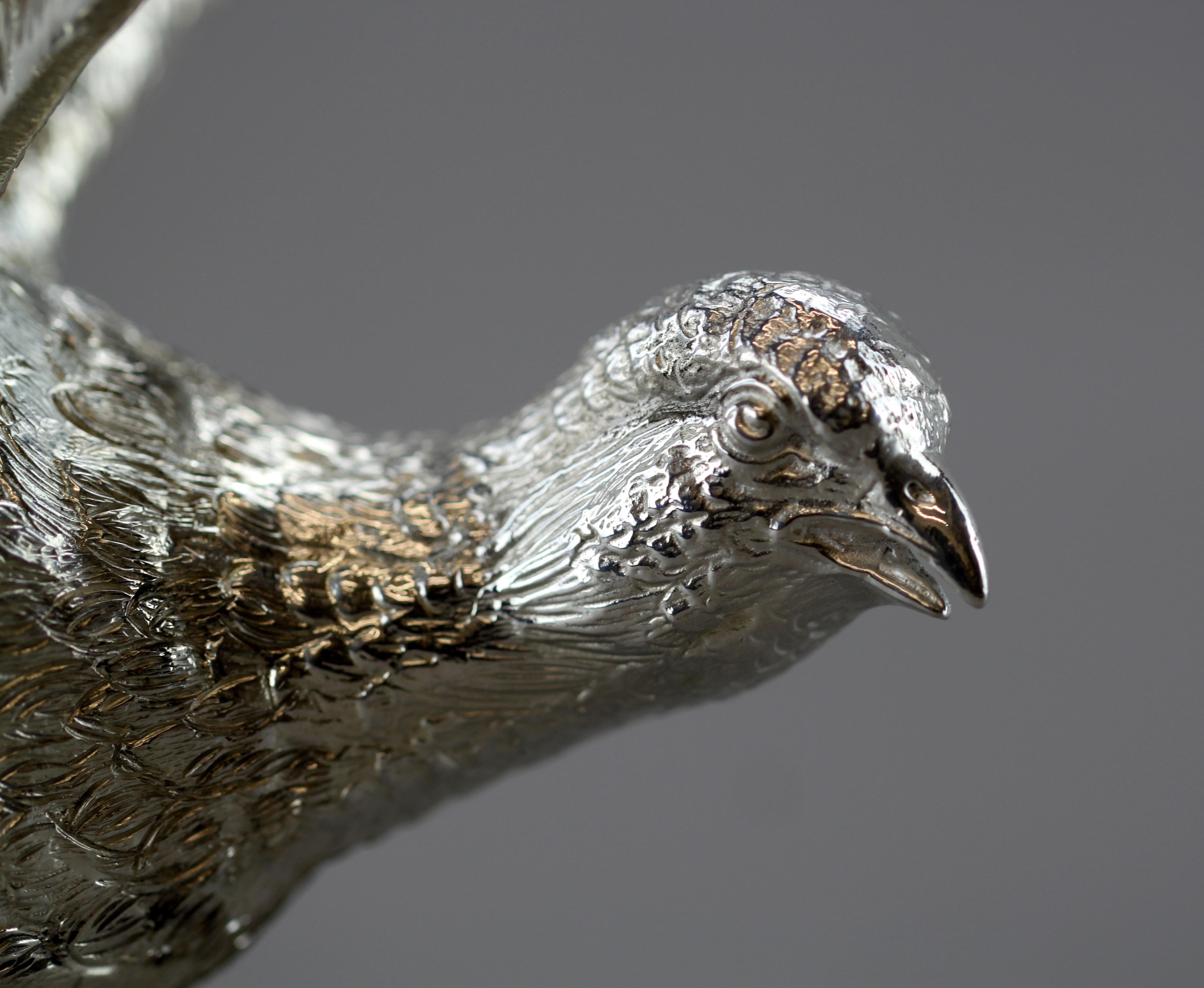 Bird Figurine, Silver, C J Vander LTD, U.K, 2018 5