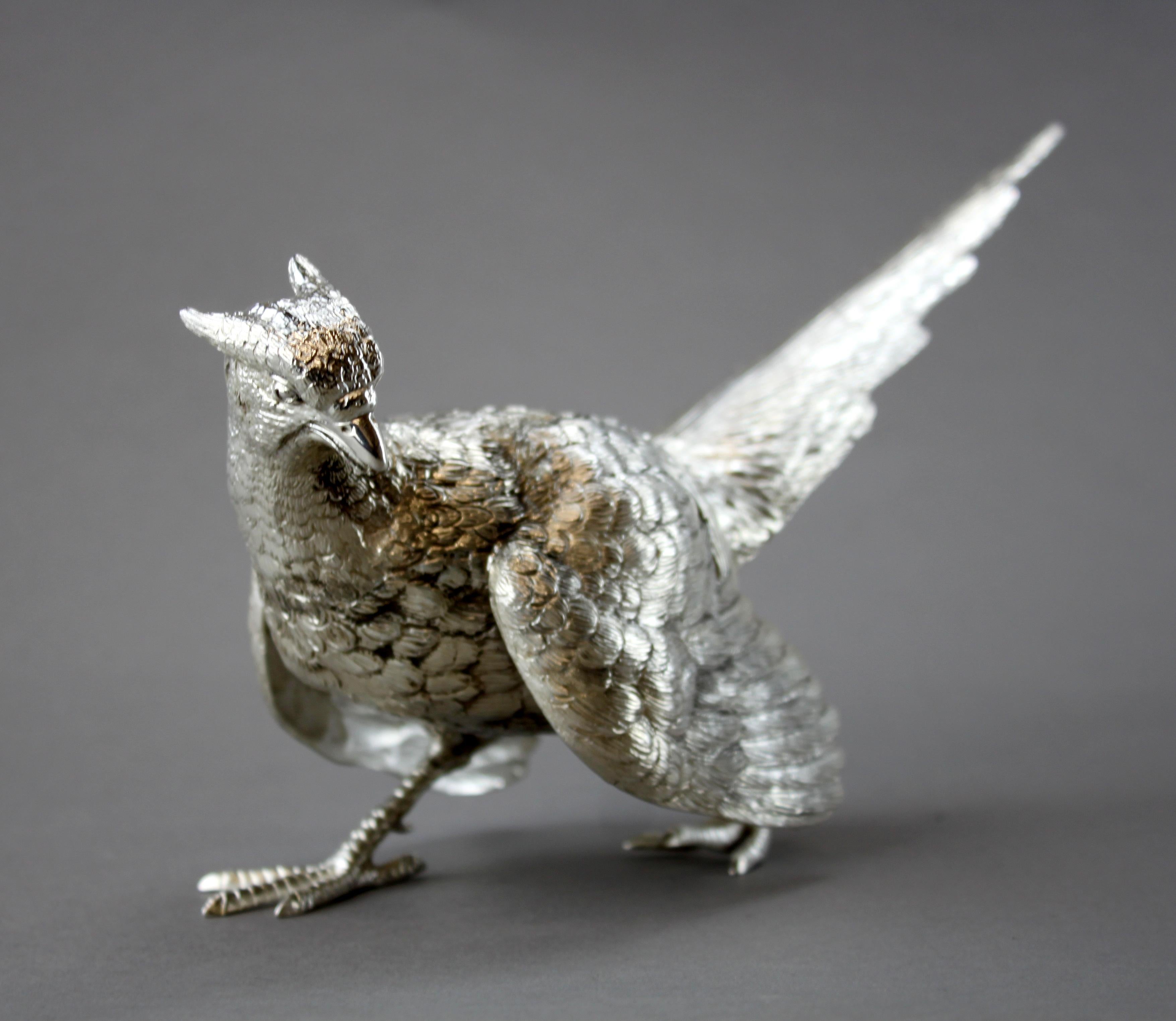 Bird Figurine, Silver, C J Vander LTD, U.K., 2018 In Excellent Condition In Braintree, GB