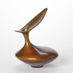 Bird Form, abstract bronze sculpture by Vivienne Foley