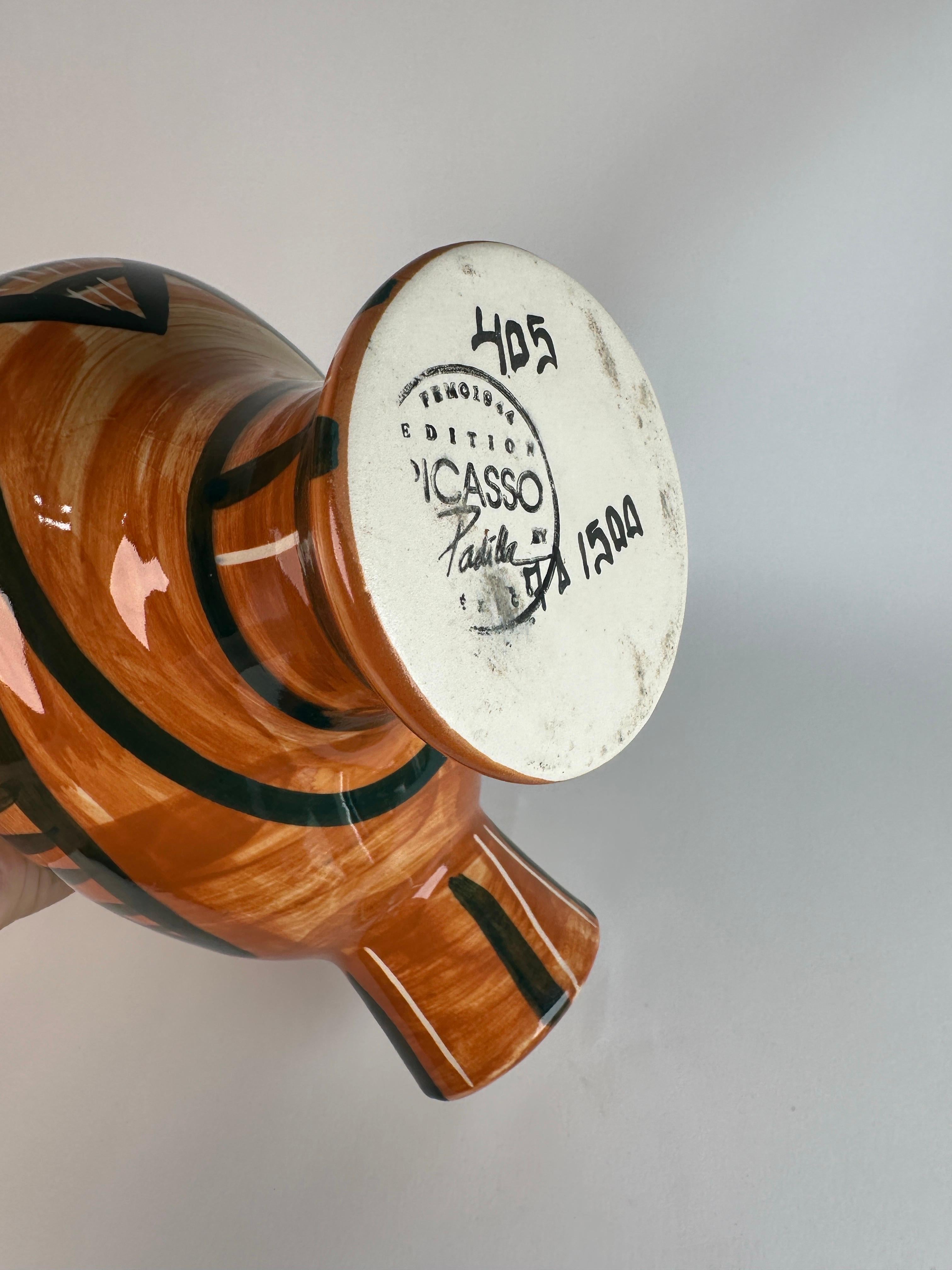 Bird Form Vase, Stamped Padilla Edition Pablo Picasso In Good Condition In Greensboro, NC