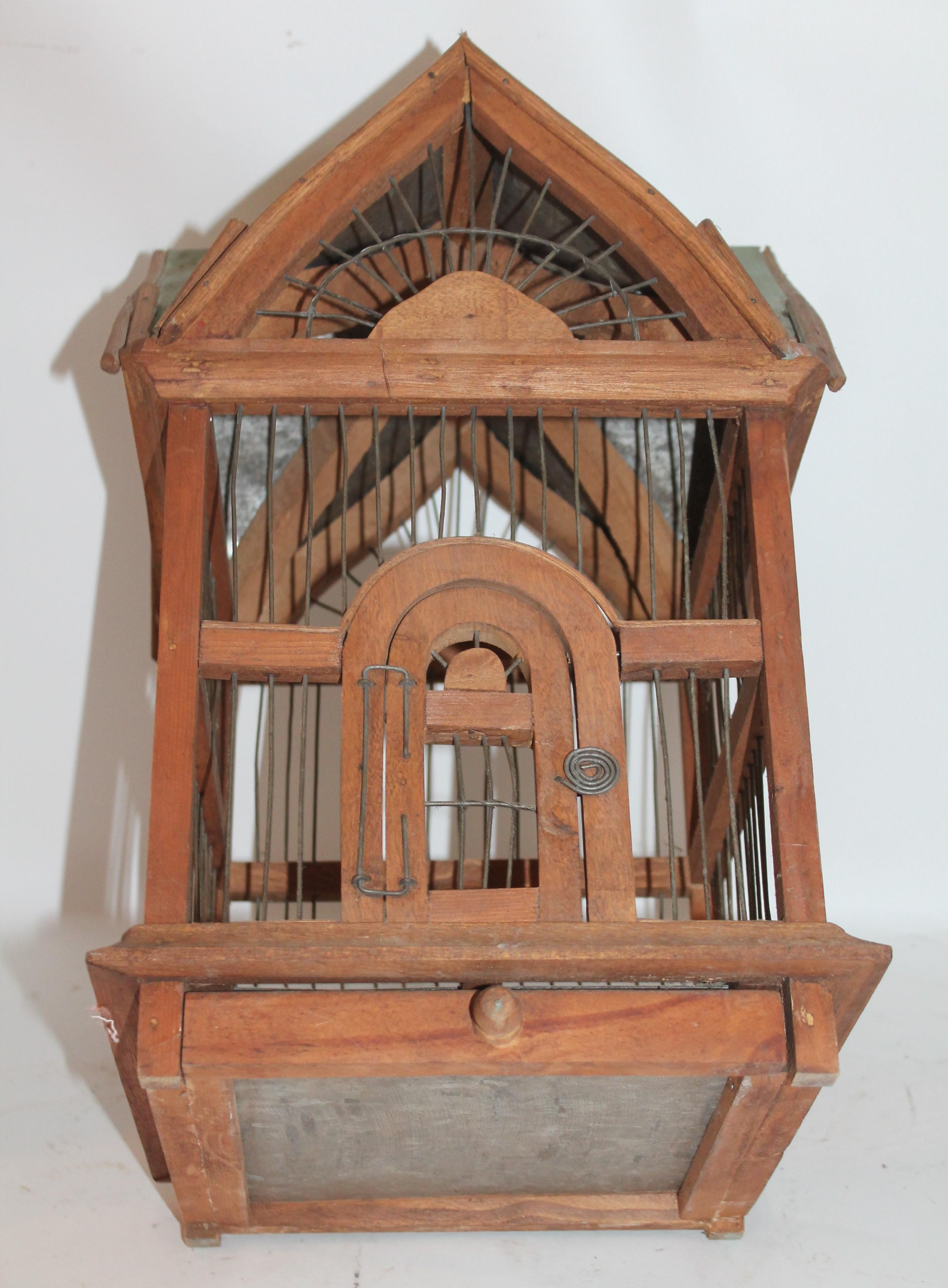 Wood Bird House / Cage