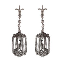 'Bird in a Cage' Diamond Cocktail Earrings