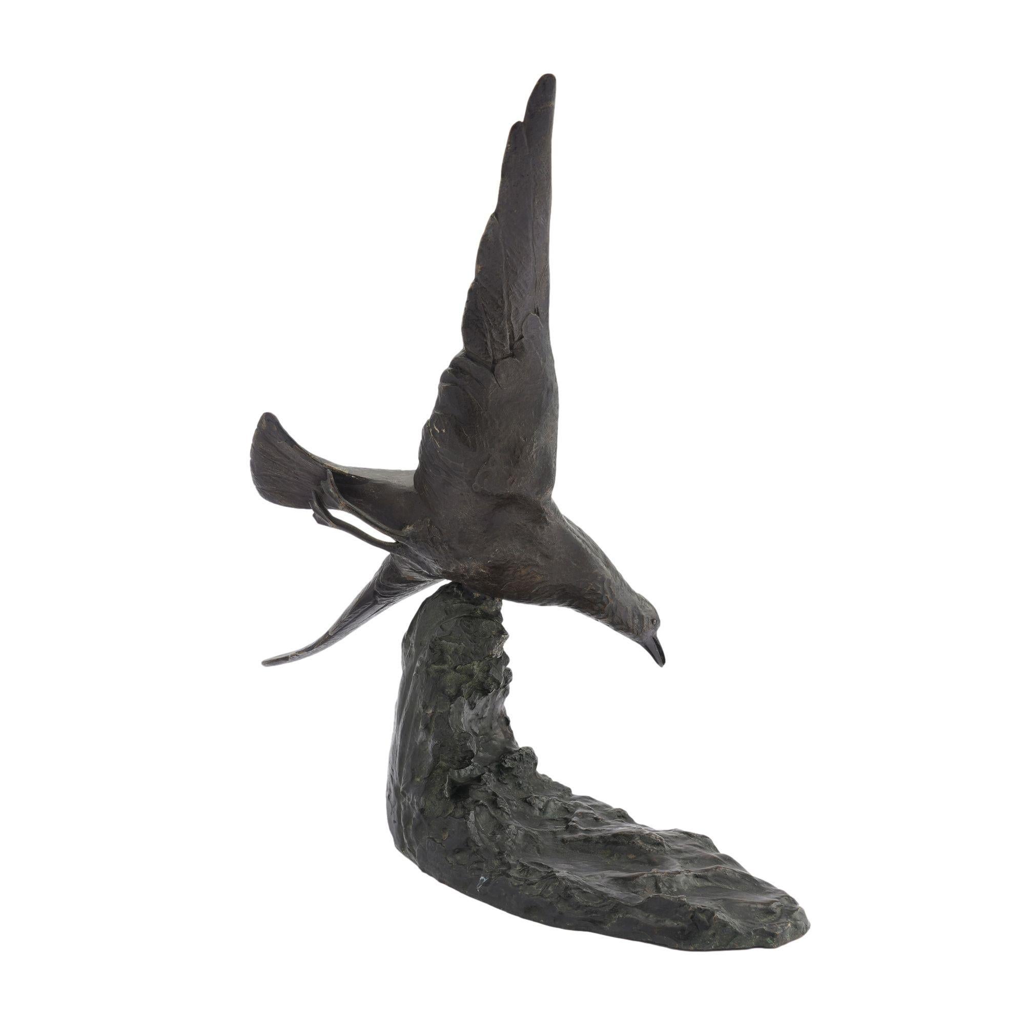 Bronze Bird In Flight by Alvan Kote For Sale