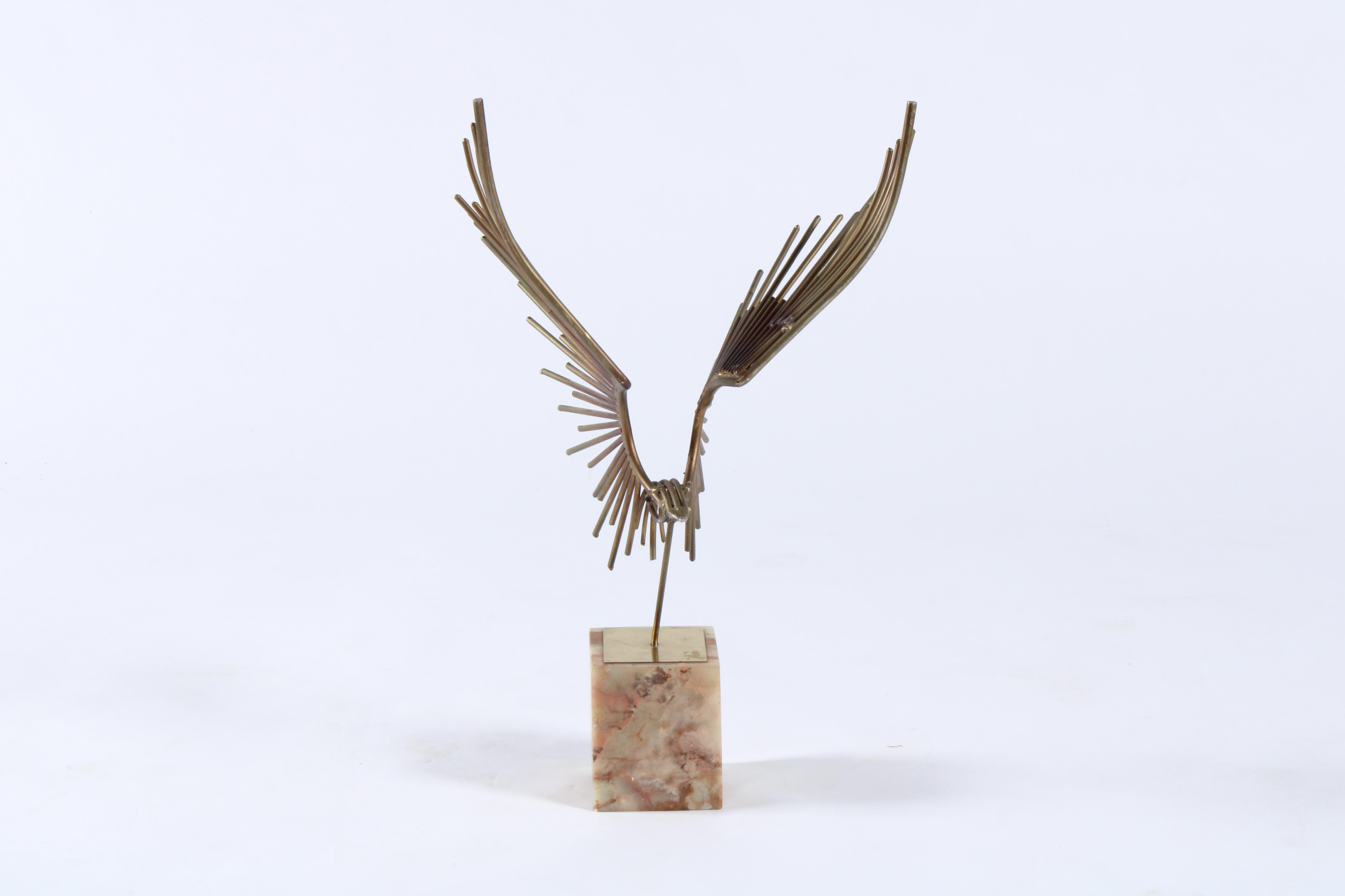 Metal 'Bird In Flight' welded sculpture attributed to Curtis Jere