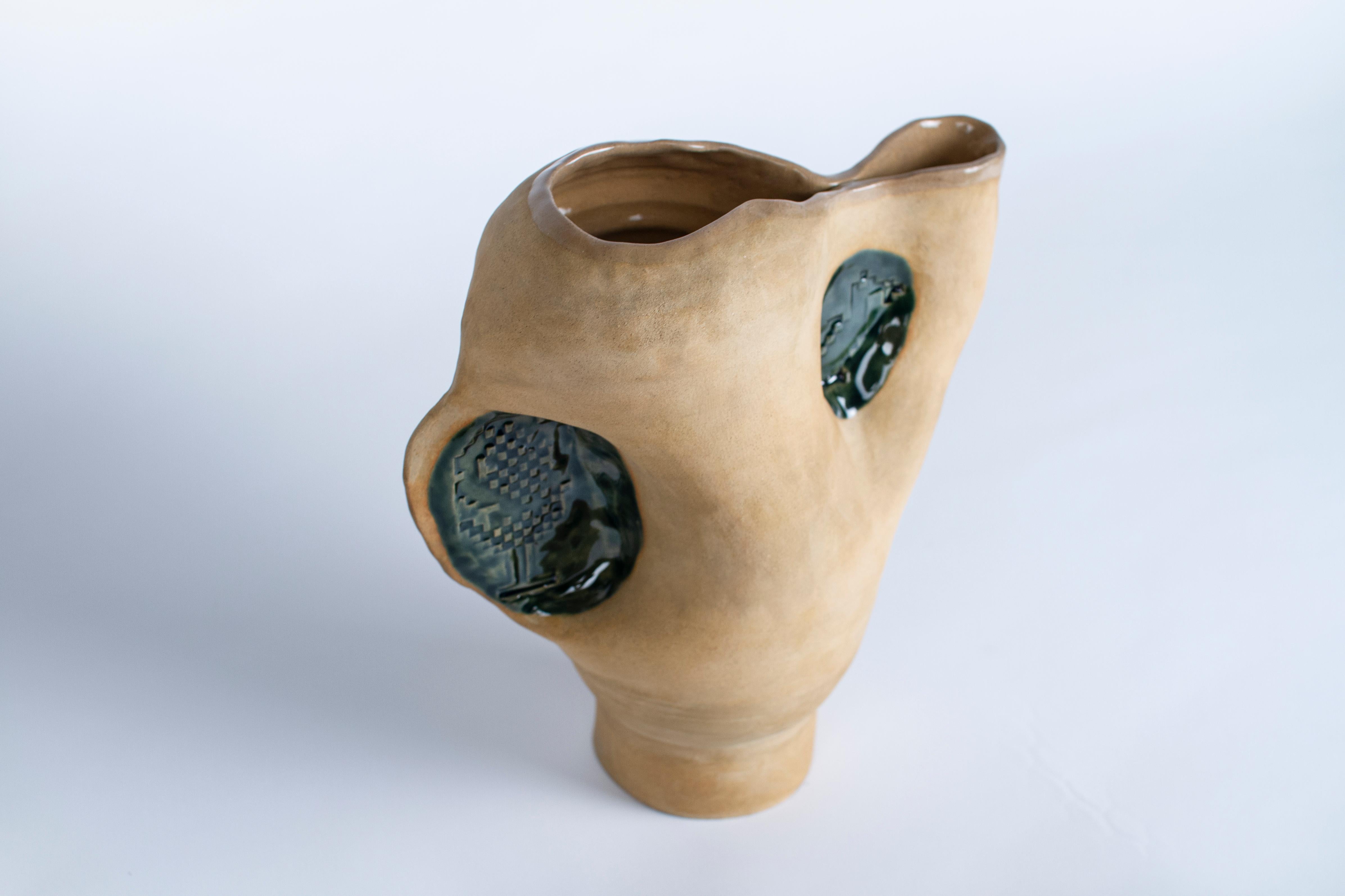 Modern Bird Jug Vase by Faissal El-Malak For Sale