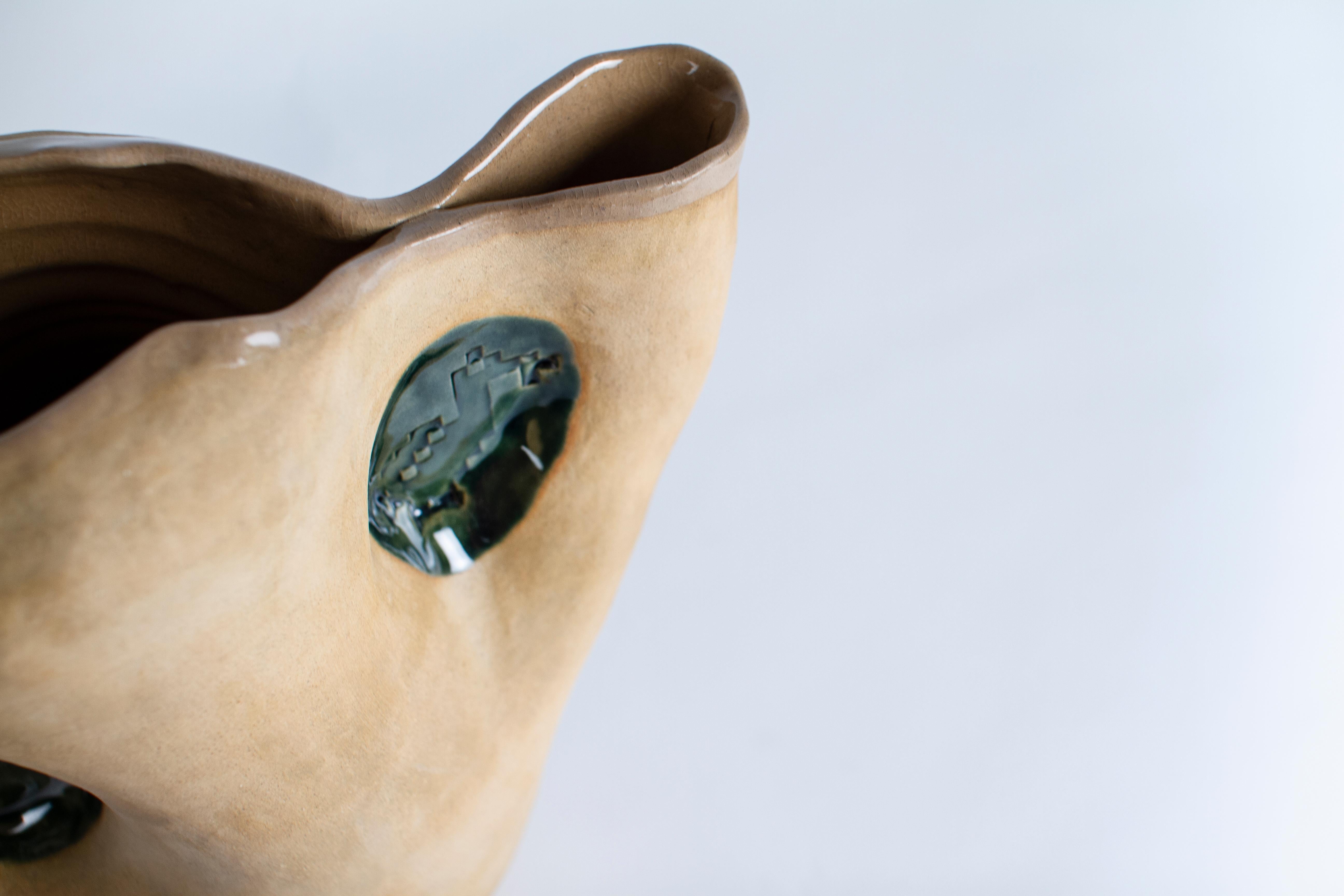 Bird Jug Vase by Faissal El-Malak In New Condition For Sale In Geneve, CH