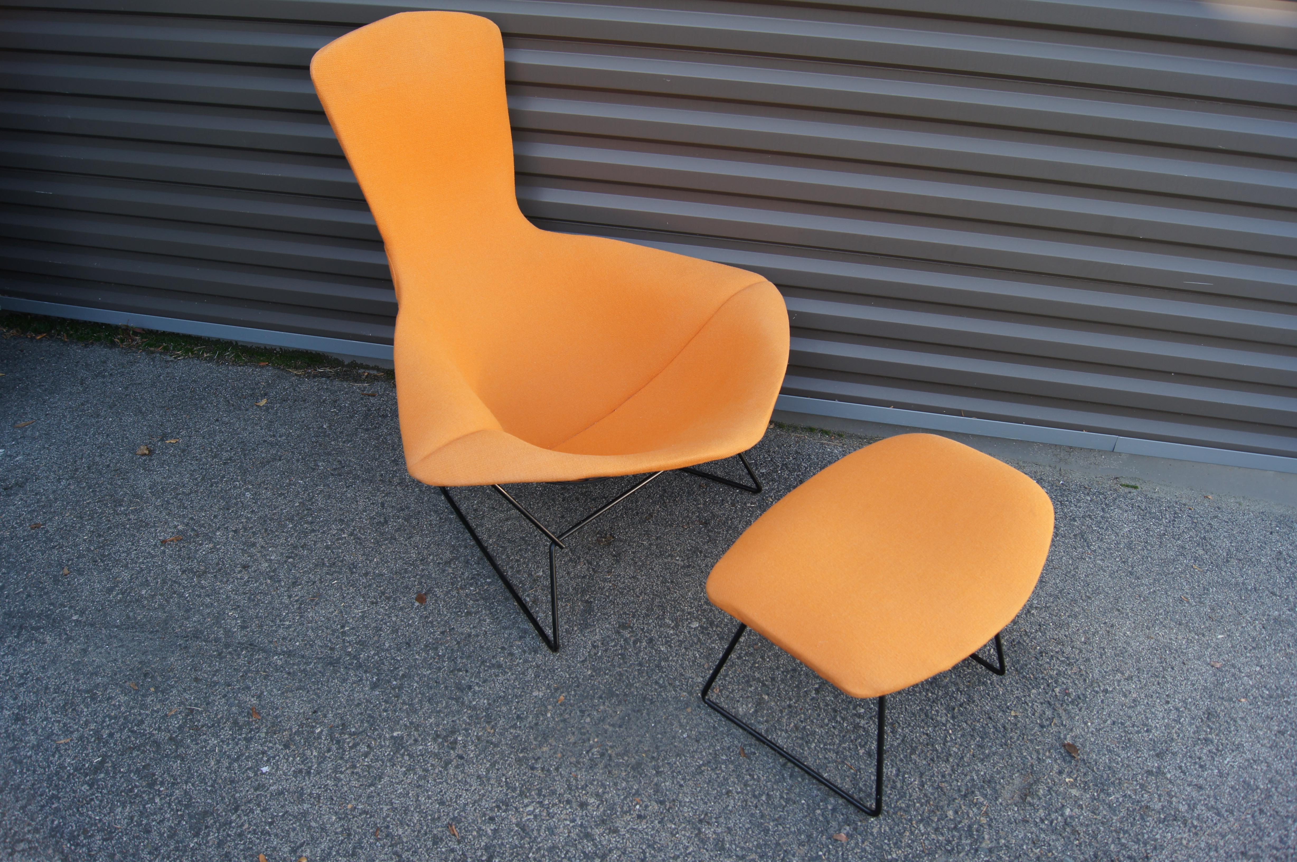 Mid-Century Modern Bird Lounge Chair and Ottoman by Harry Bertoia for Knoll