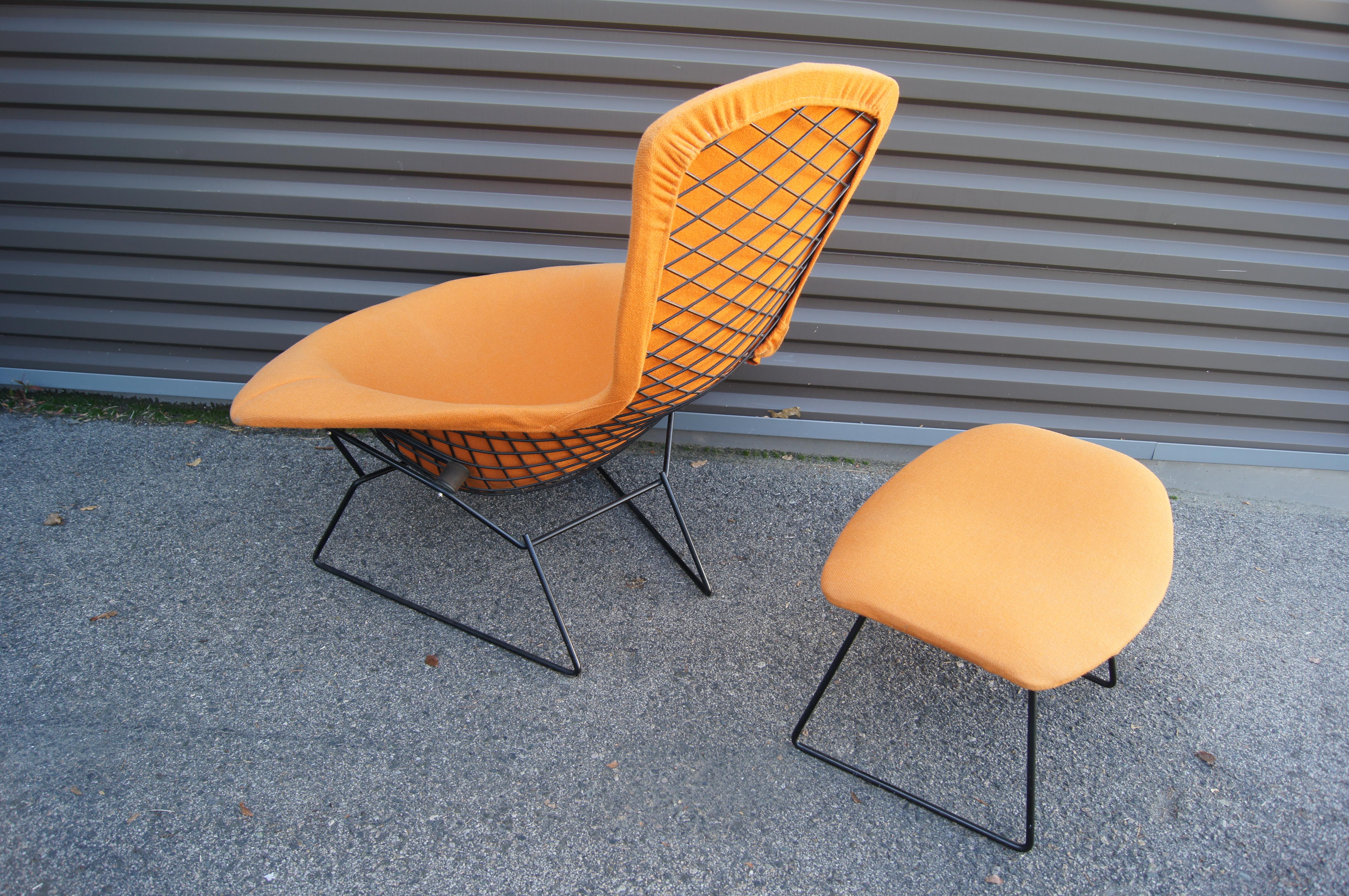 American Bird Lounge Chair and Ottoman by Harry Bertoia for Knoll