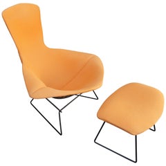 Chaise longue et ottomane Bird de Harry Bertoia pour Knoll