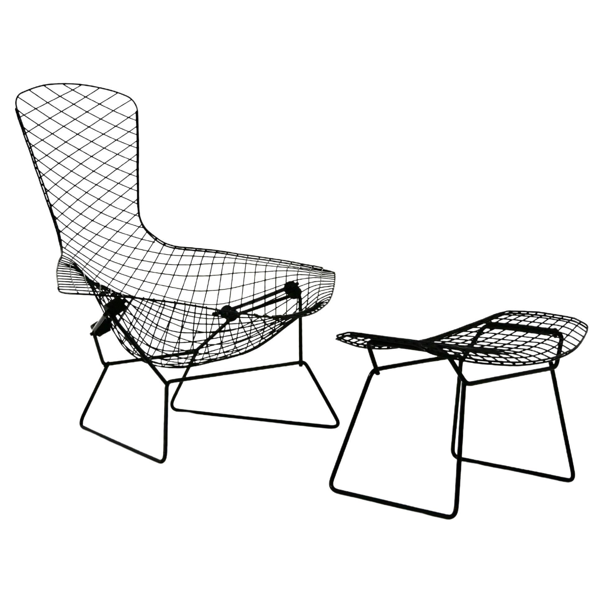 Bird Chair with Ottoman by Harry Bertoia for Knoll, 1960