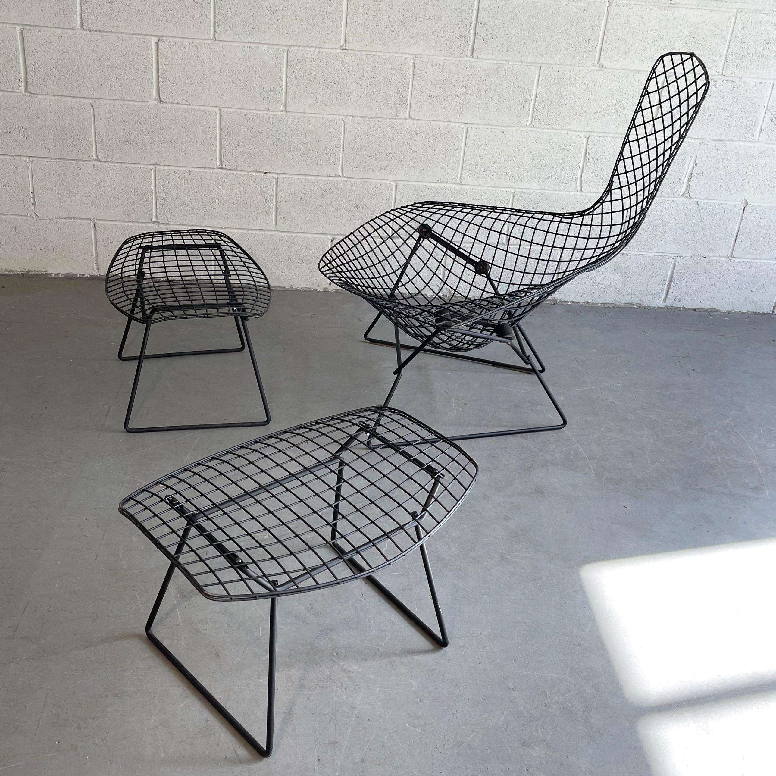 Bird Lounge Chair with Ottoman by Harry Bertoia for Knoll 2